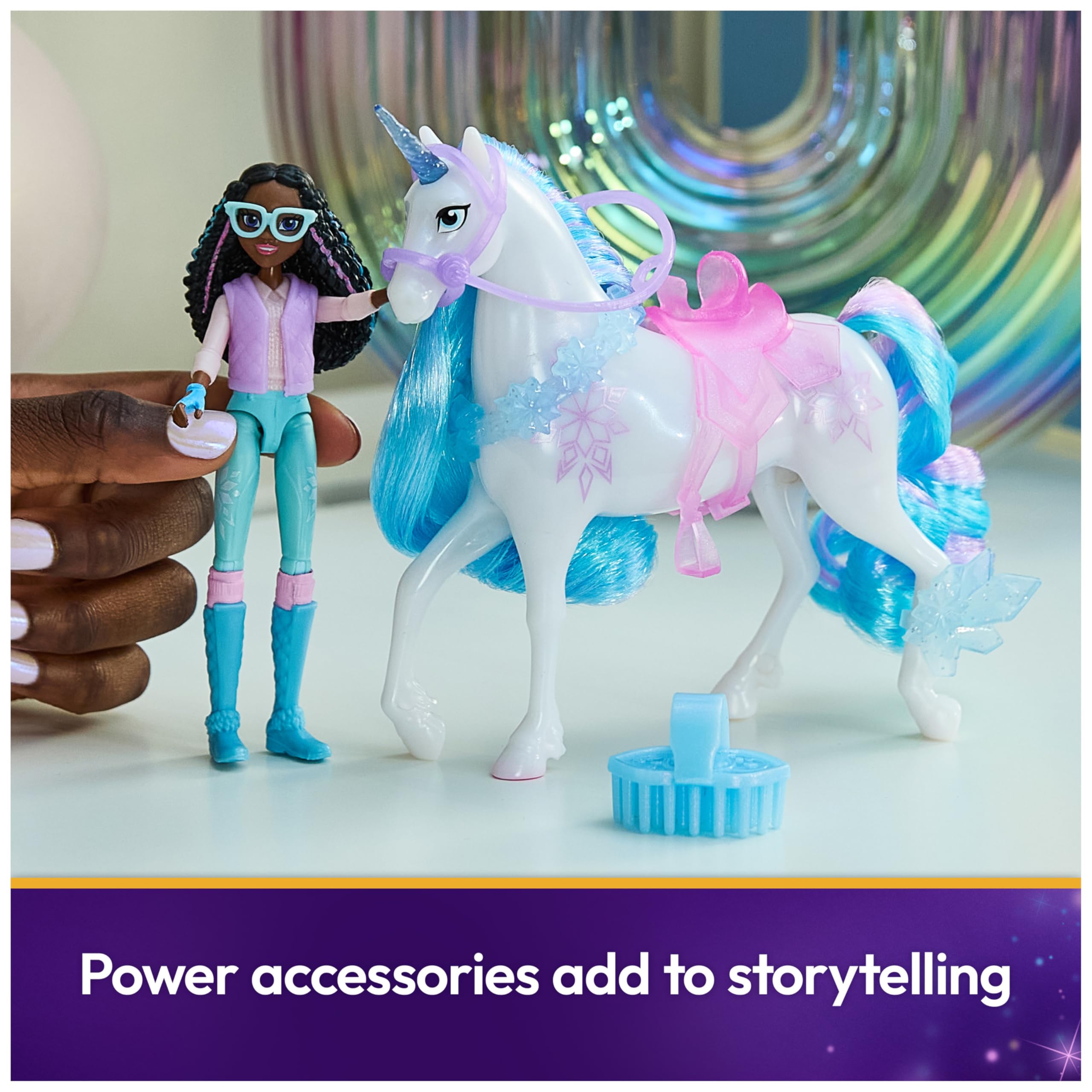Unicorn Academy Layla & Glacier Power of Friendship Playset - Posable Doll & Unicorn Toy for Girls Ages 4 and Up 12