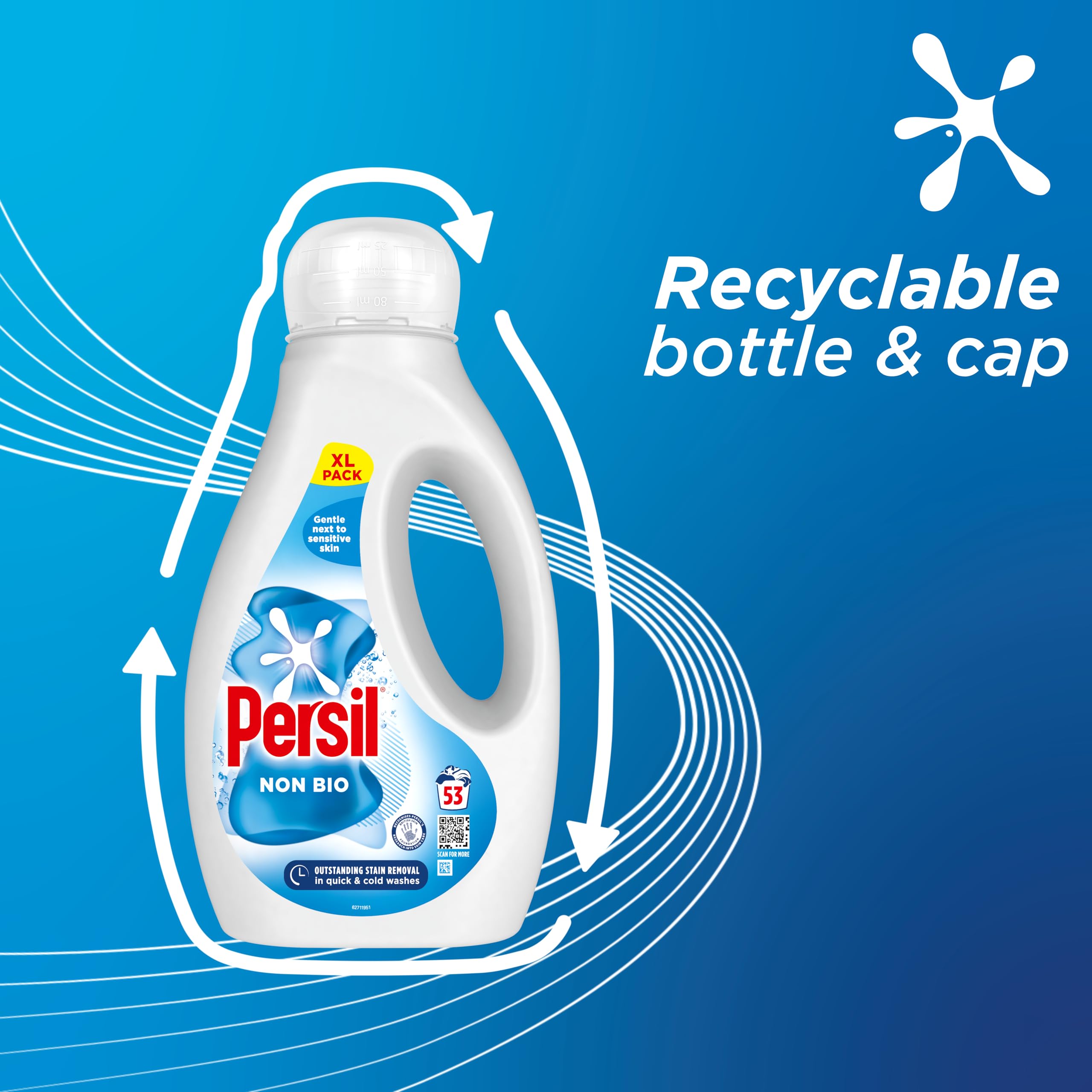 Persil - Non Bio Laundry Washing Liquid Detergent (1.43 kg) 8