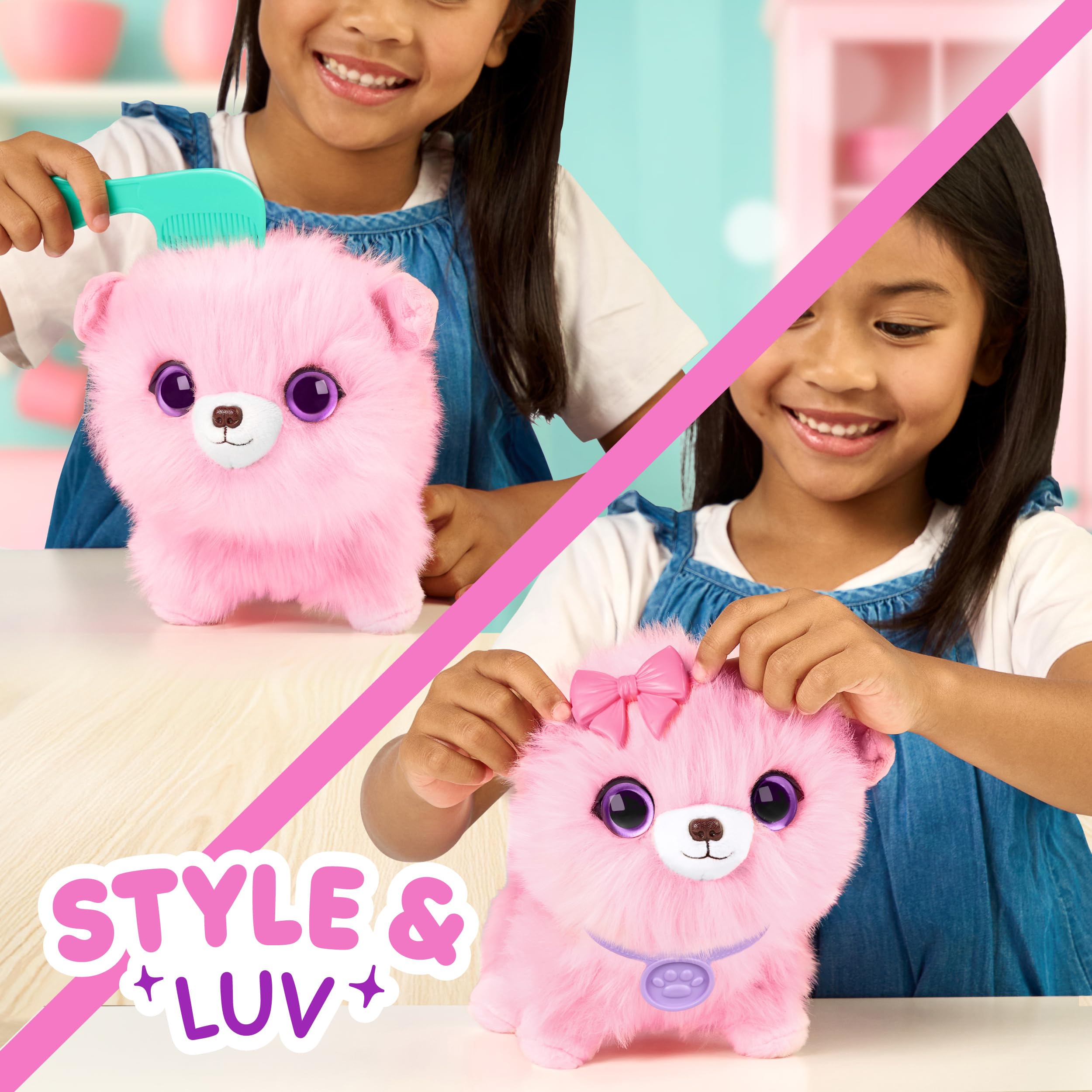 Scruff-a-Luvs Pet Scruffs Pink - Wash & Reveal Mystery Plush Toy, 7.5" Tall 7