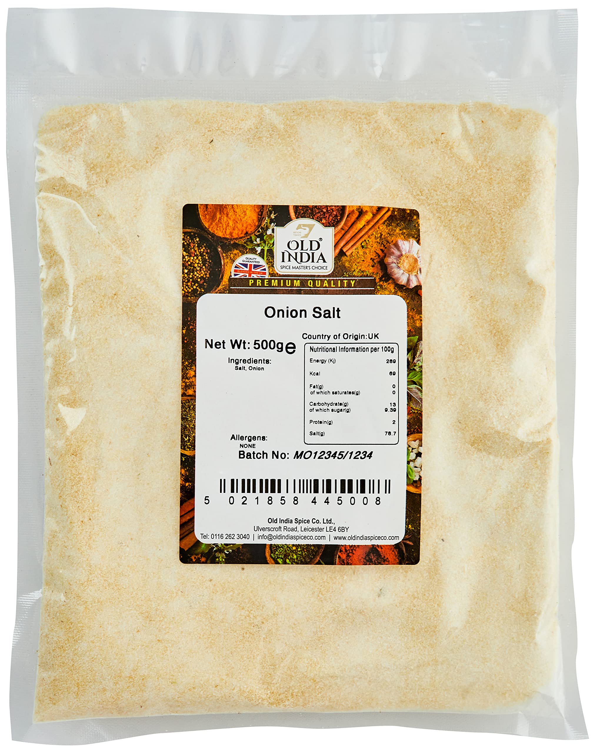 Old India Onion Salt - 100% Natural Flavoured Salt | 500g Pack