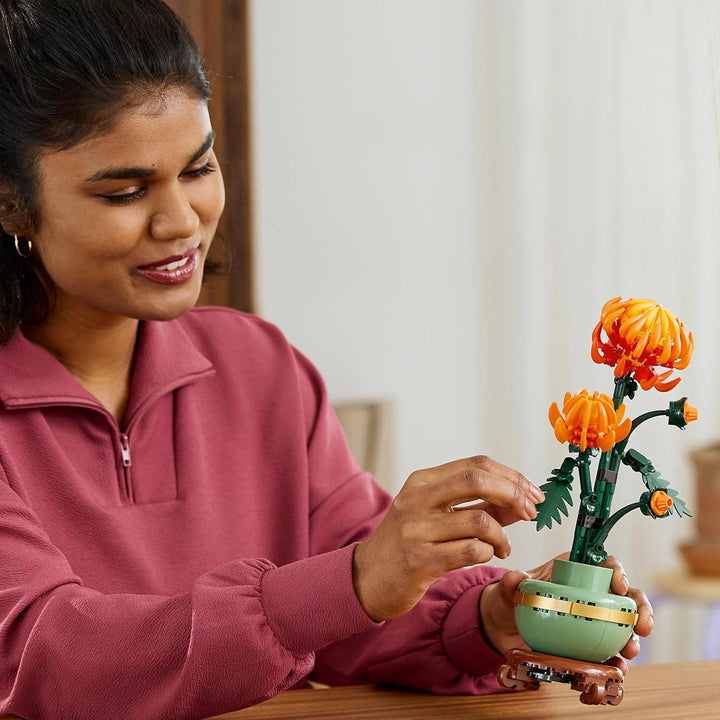 LEGO Icons Chrysanthemum Flower Building Set - 278-Piece Creative Kit for Adults