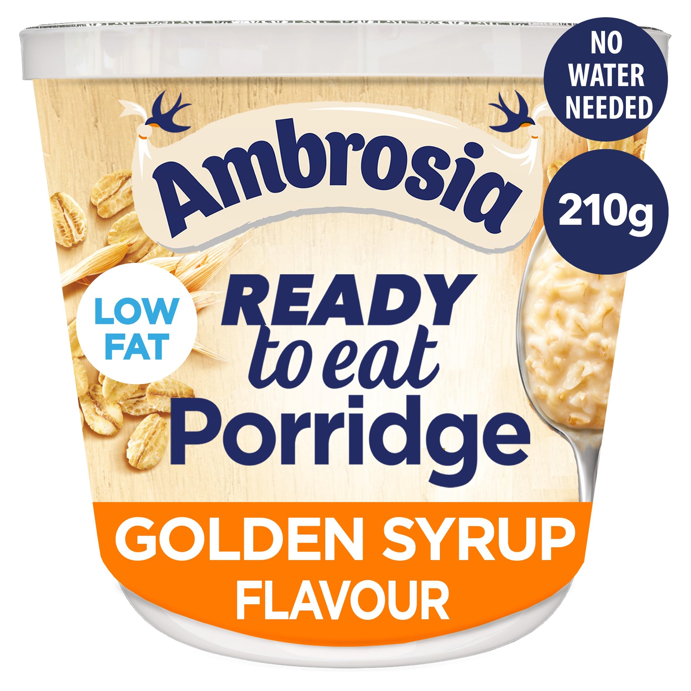 Ambrosia Low Fat Porridge Pots - Golden Syrup Flavour with British Wholegrain Oats | 6 x 210g 3