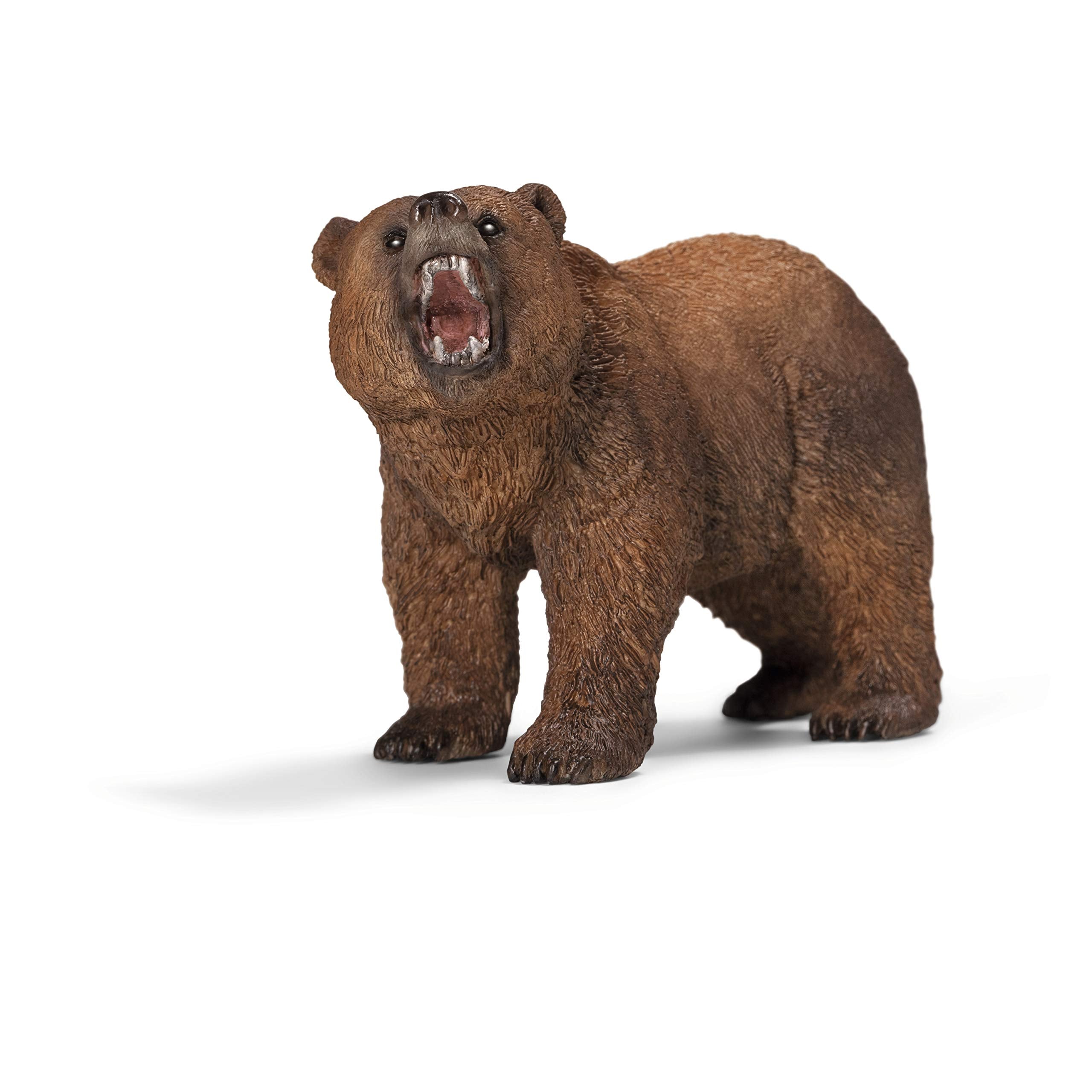 Schleich Wild Life Grizzly Bear Figurine 14685 | 1:37 Scale | Ages 3+ | Hand Painted