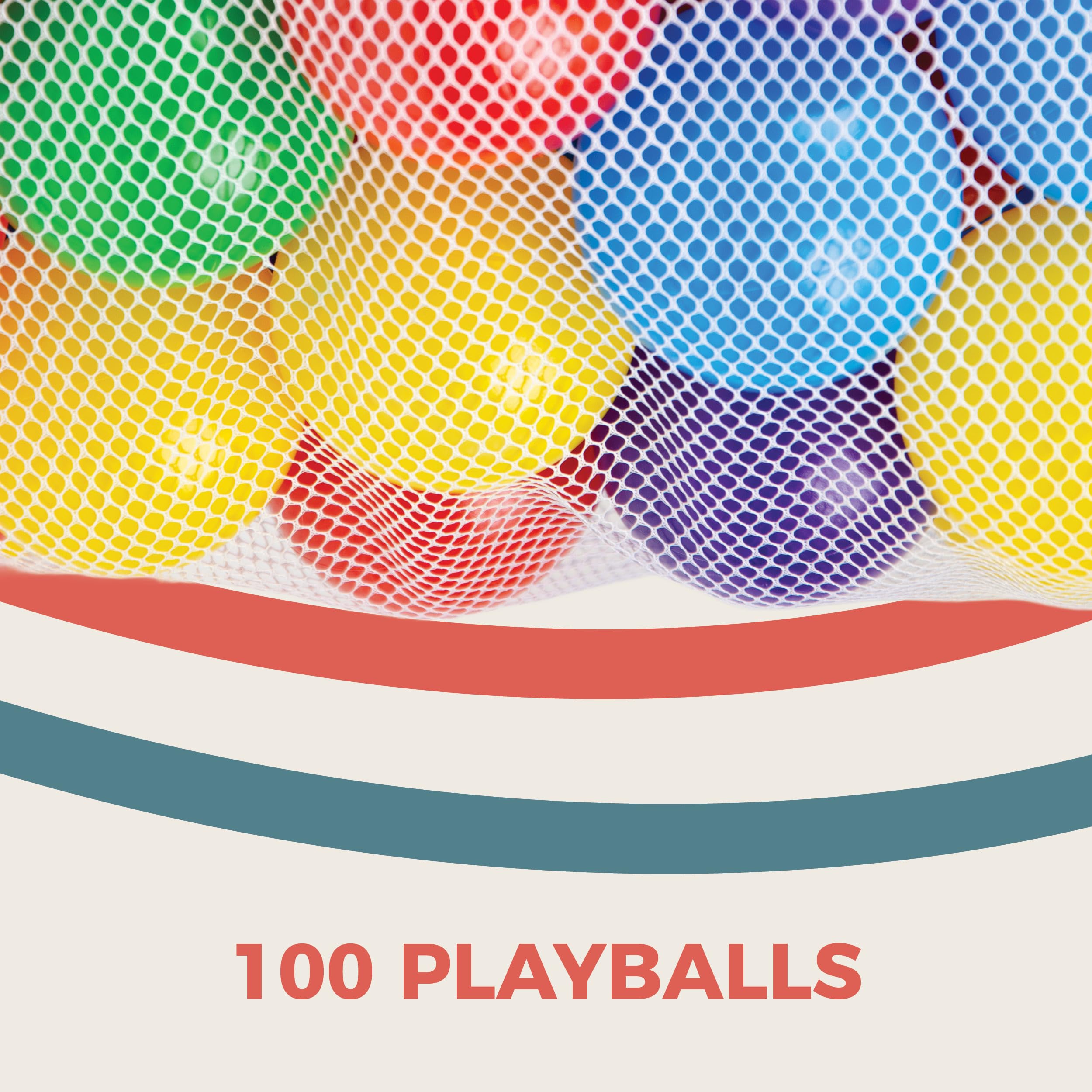 Mookie Activo 100 Play Balls – 100 Multi Coloured 5cm Plastic Ball Pit Balls for Toddlers 5