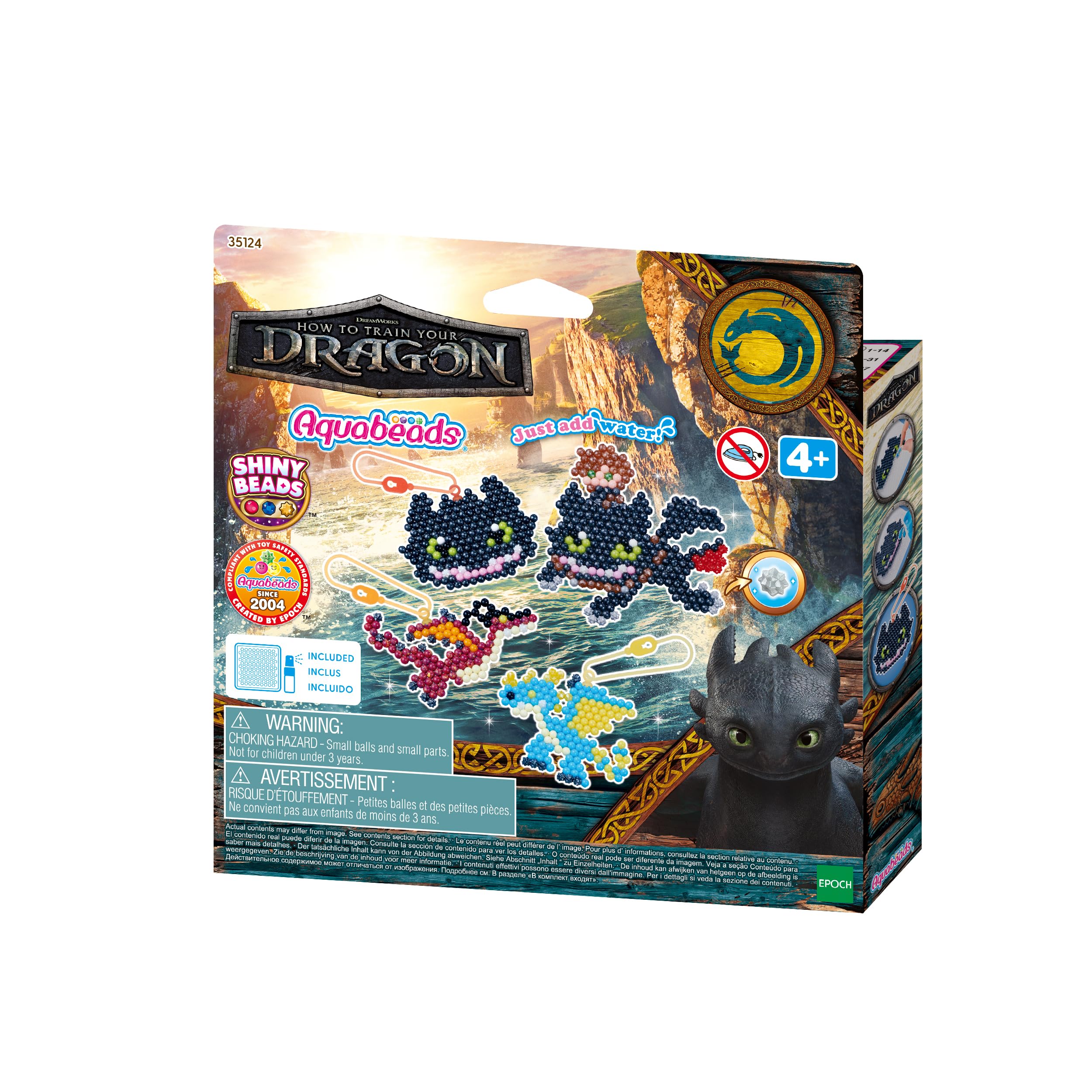 Aquabeads How to Train Your Dragon Craft Kit - 700 Beads & Keychain Accessories for Kids 4+ 1