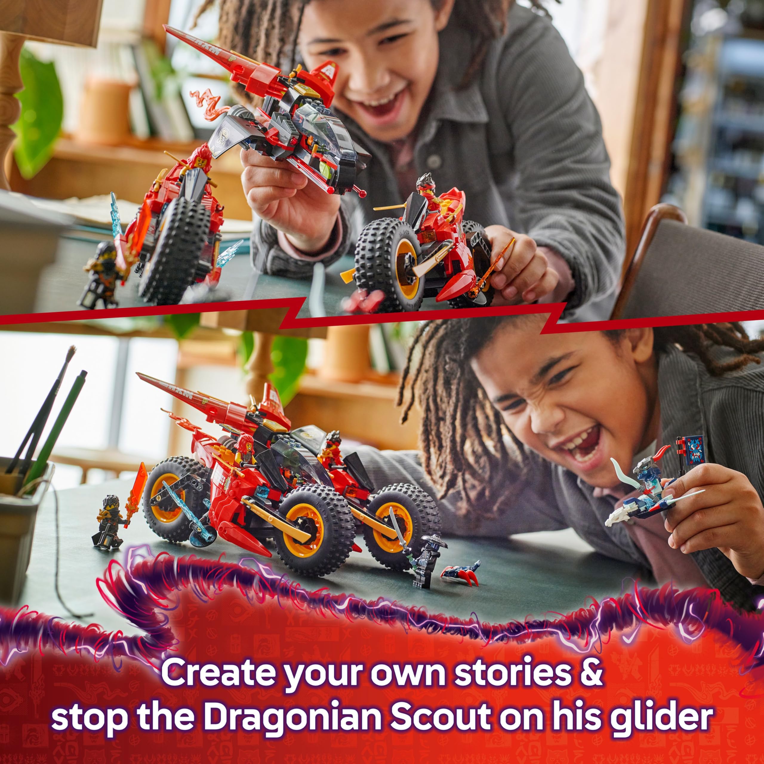 LEGO NINJAGO Ninja Combat Vehicle - 3-in-1 Set with 6 Minifigures | Model 71844 | Ages 8+ 6