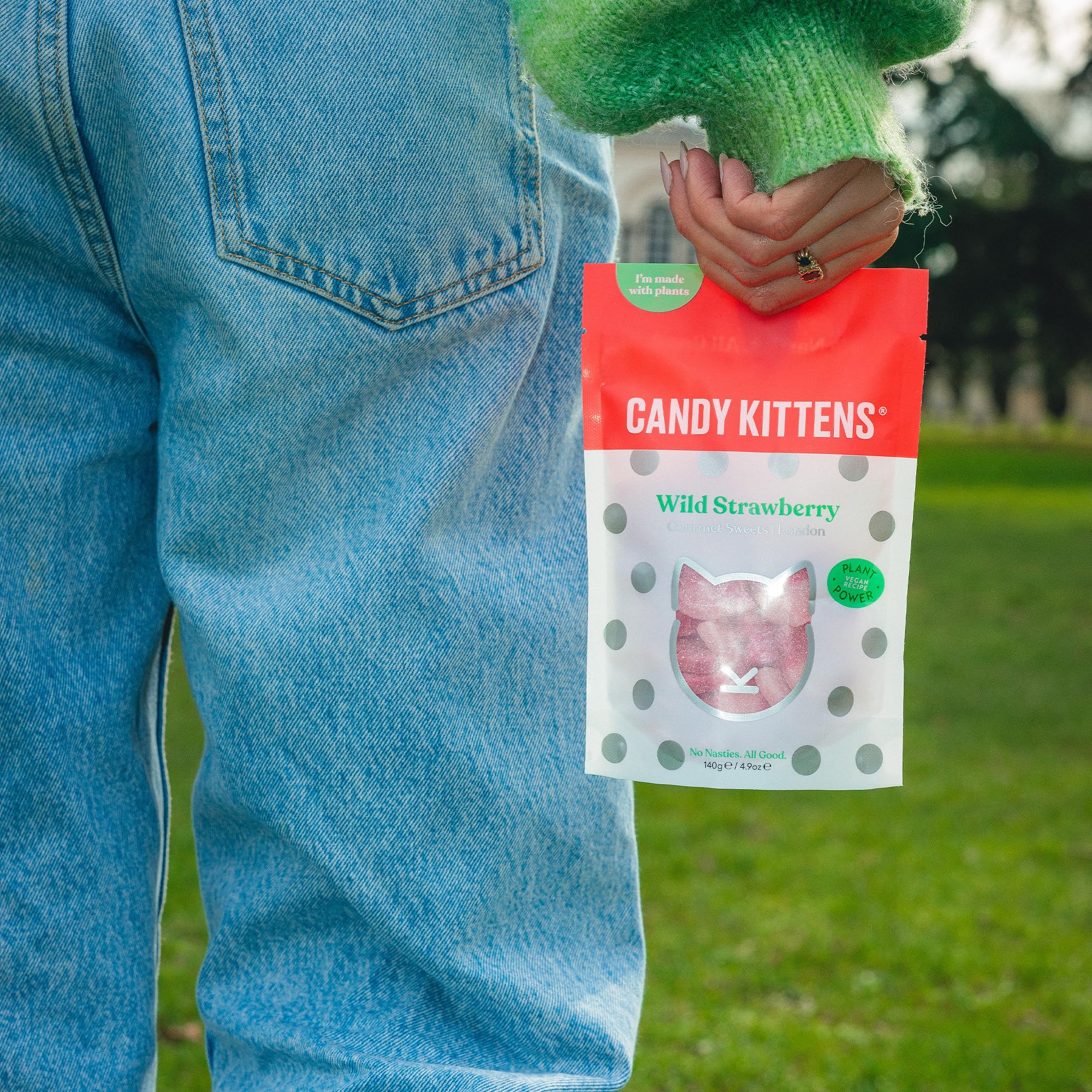 Candy Kittens Wild Strawberry Vegan Chewy Sweets – 54g (Pack of 12) 8