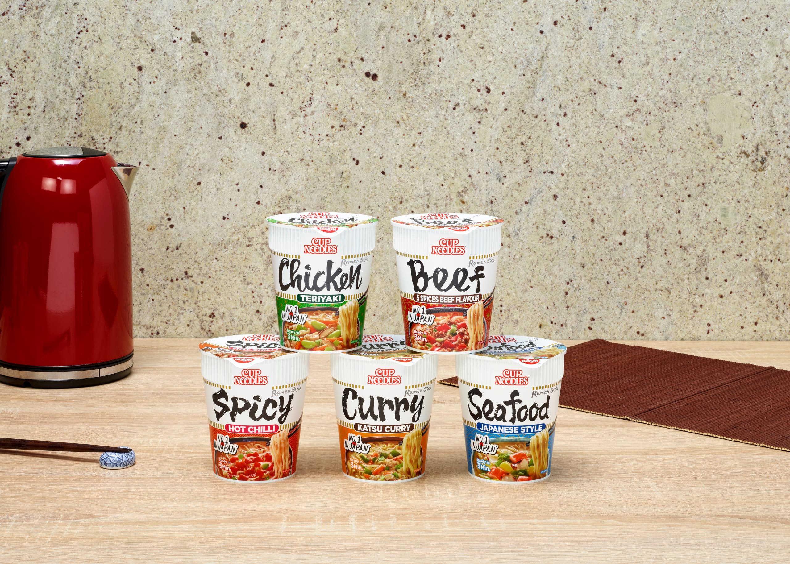 NISSIN Cup Noodles 5 Spices Beef Flavoured Instant Noodles - 8 Pack, 73 g Each Pot 7