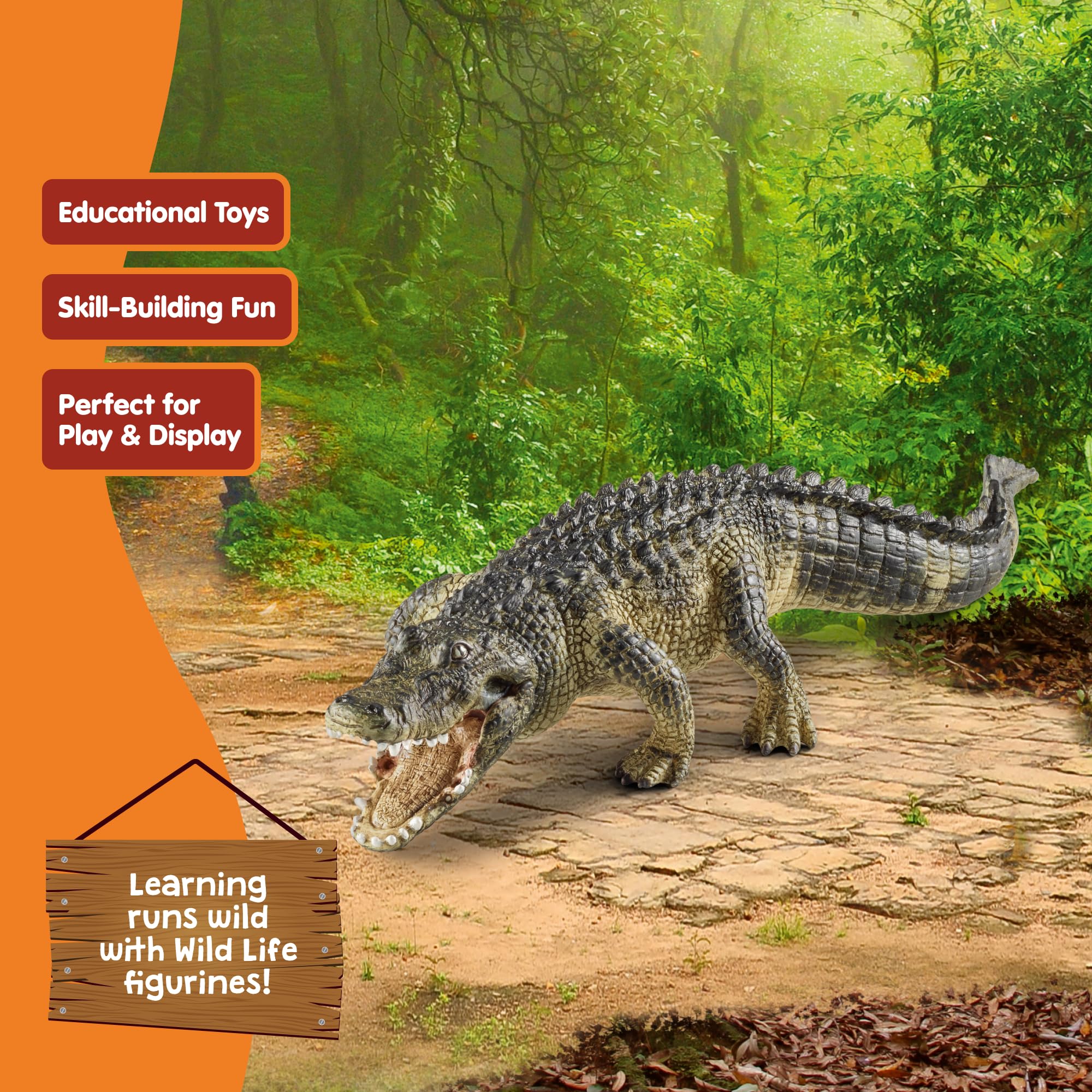 Schleich Wild Life Alligator Toy Figurine 14727 | Movable Jaw | Ages 3-8 5