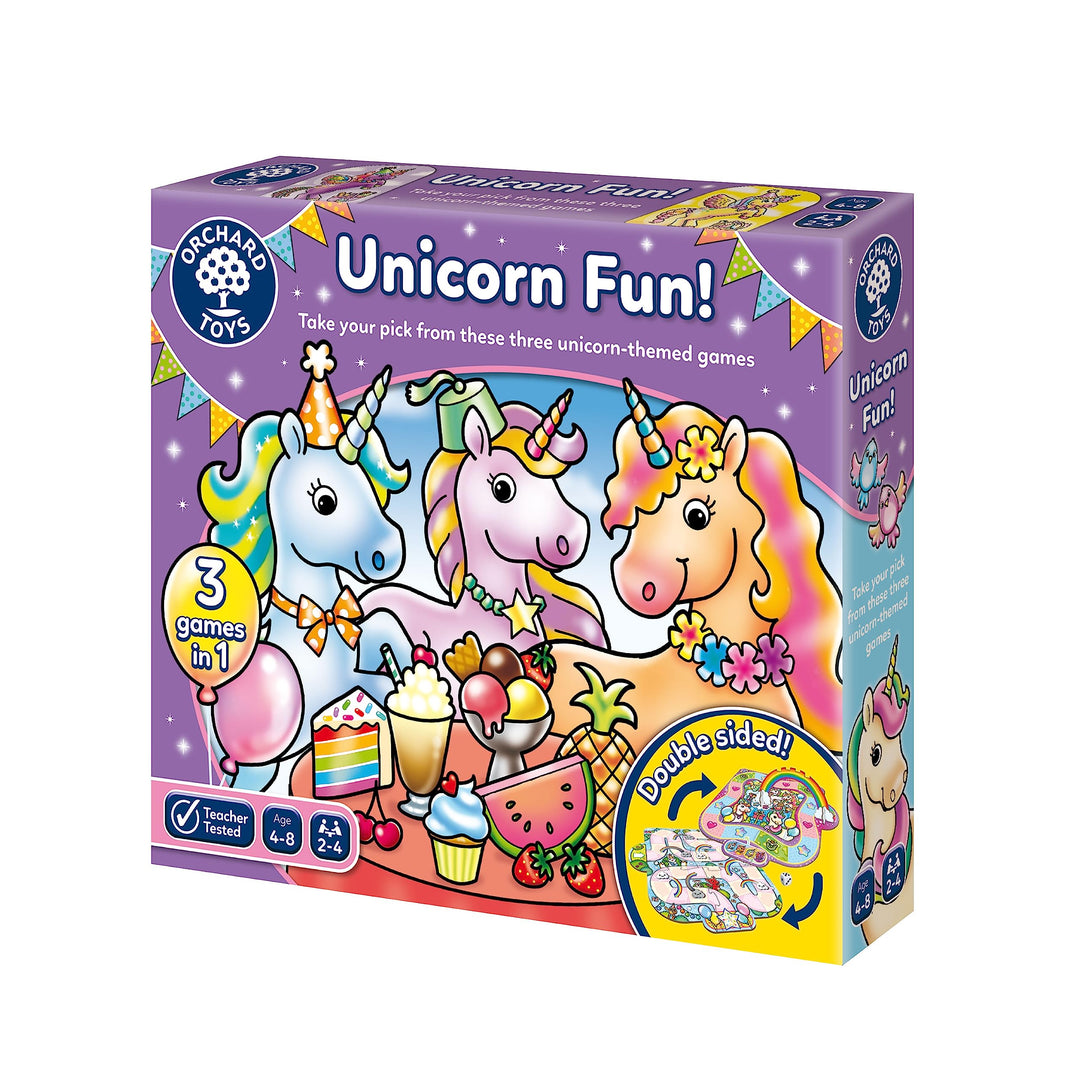 Orchard Toys Unicorn Fun! 3-in-1 Board Game