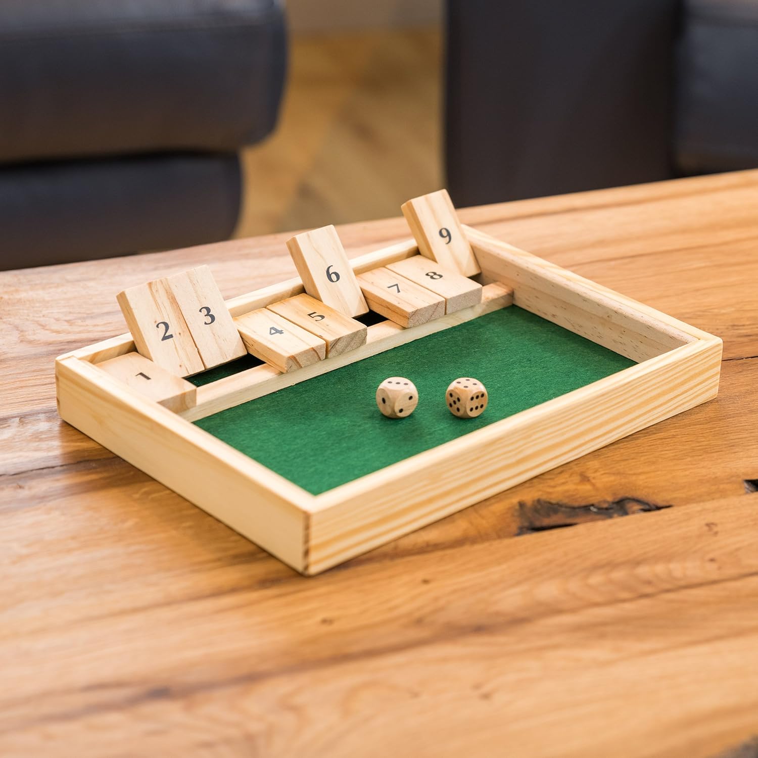 Toyrific Shut The Box Wooden Dice Game - 9 Number Classic Board Game 3