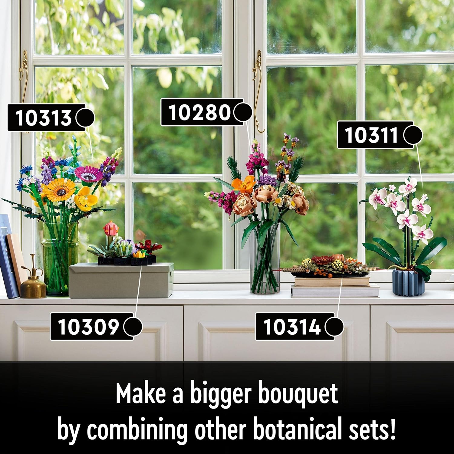 LEGO Icons Wildflower Bouquet 10313 - Adult Building Set with 8 Flower Species 7