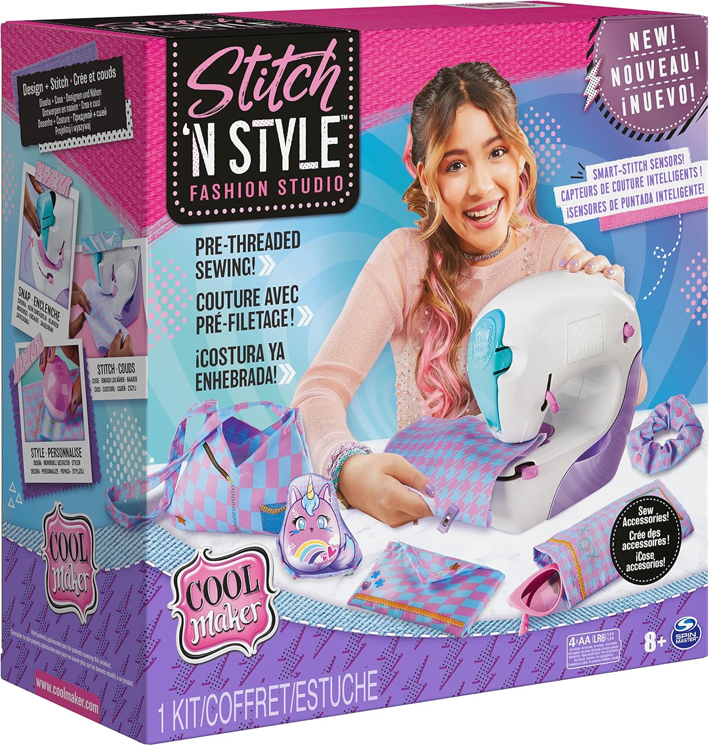 Cool Maker Stitch n Style Fashion Studio - Battery-Powered No-Thread Sewing Machine for Kids 6