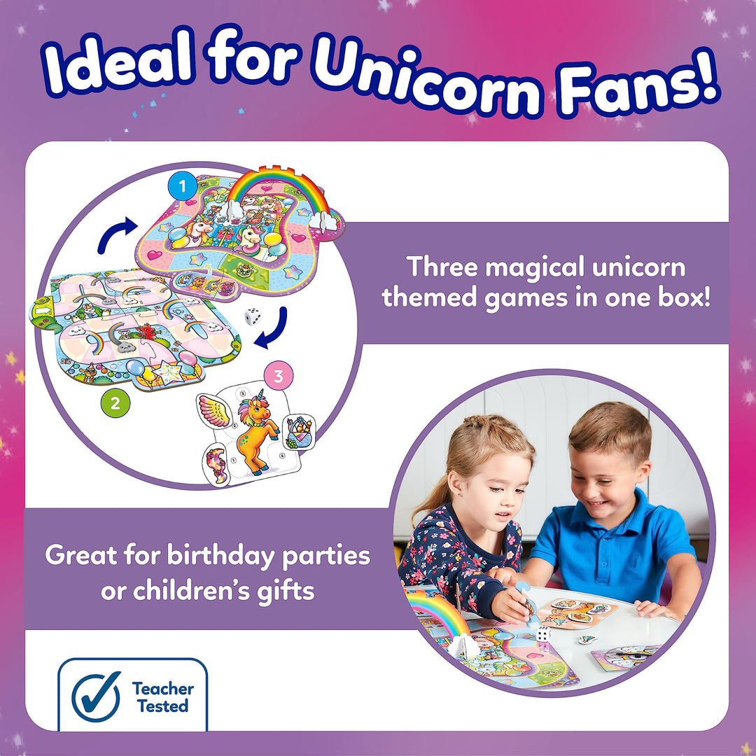 Orchard Toys Unicorn Fun! 3-in-1 Board Game