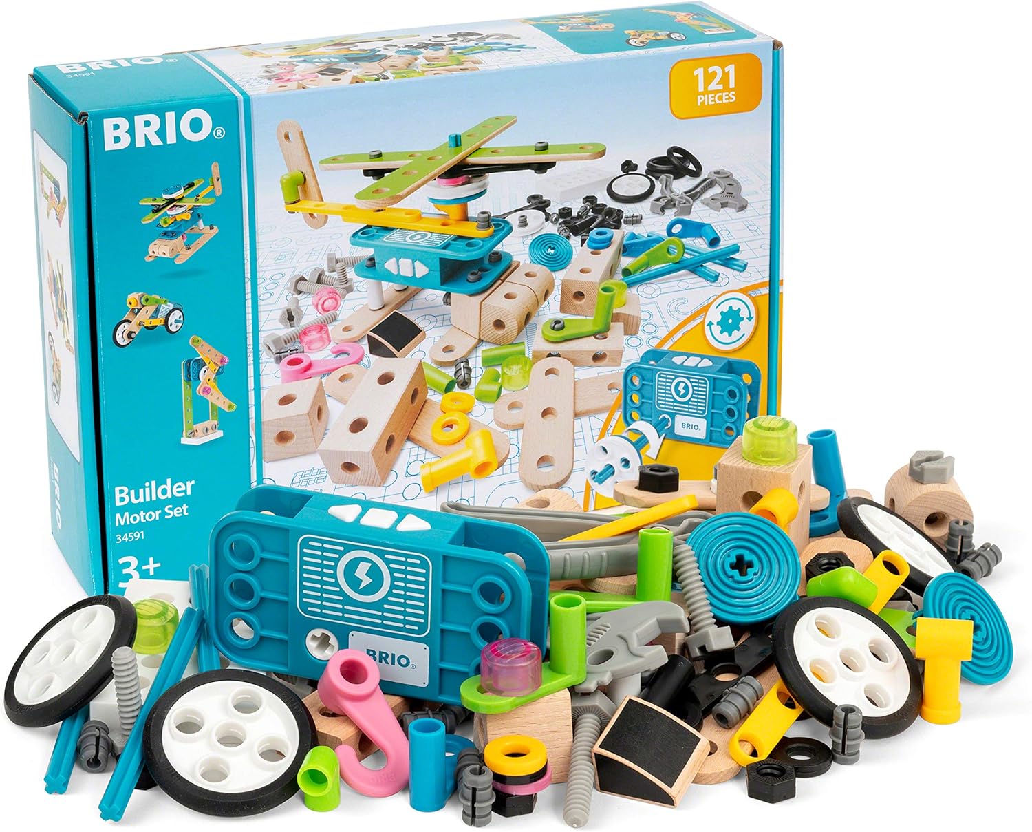 BRIO Builder Motor Construction Set - STEM Building Toy for Ages 3+