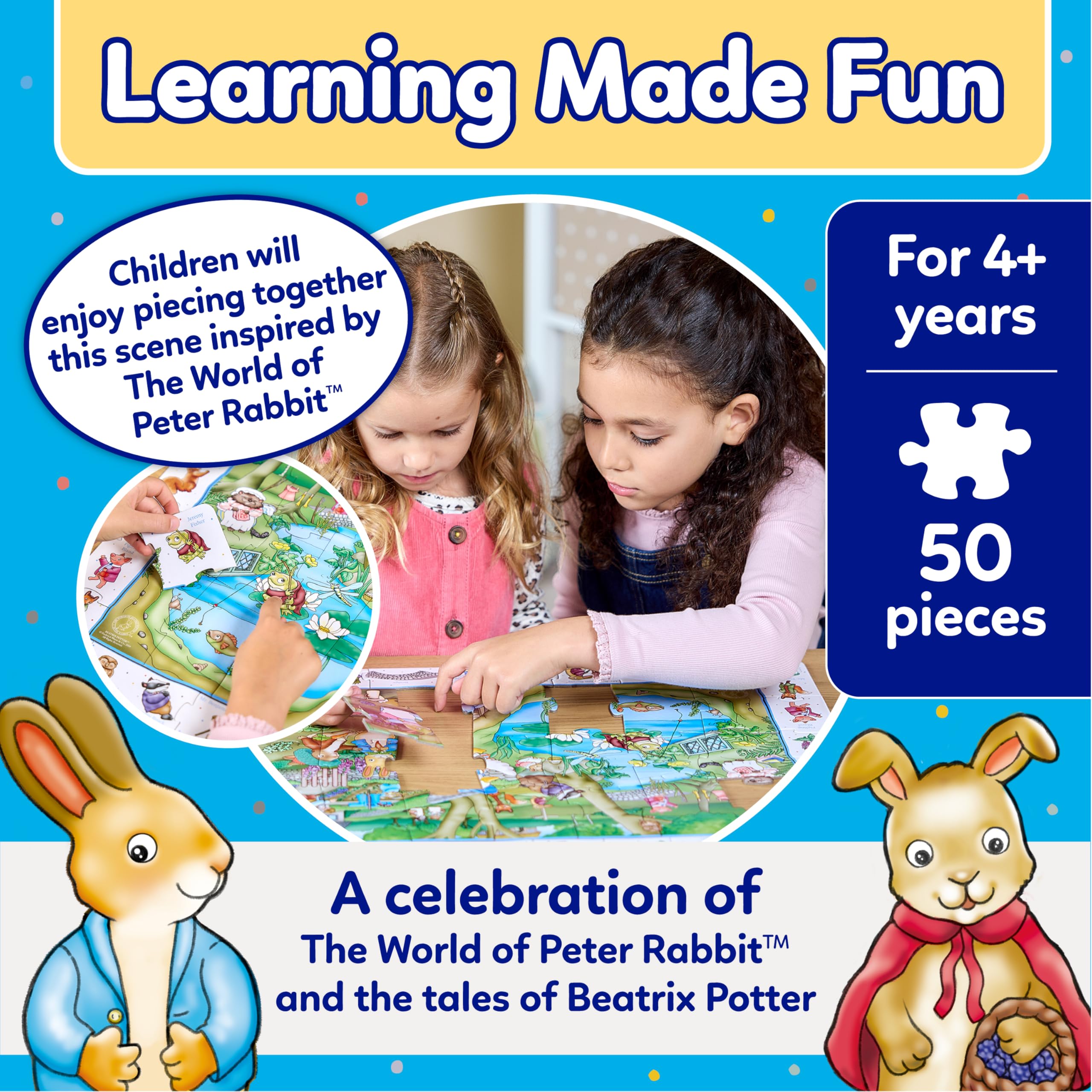 Peter Rabbit 50-Piece Jigsaw Puzzle - Educational Puzzle for Ages 4+ 4