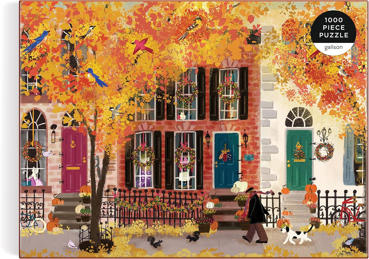 Autumn in the Neighbourhood 1000 Piece Puzzle - Galison Jigsaw for Adults 4