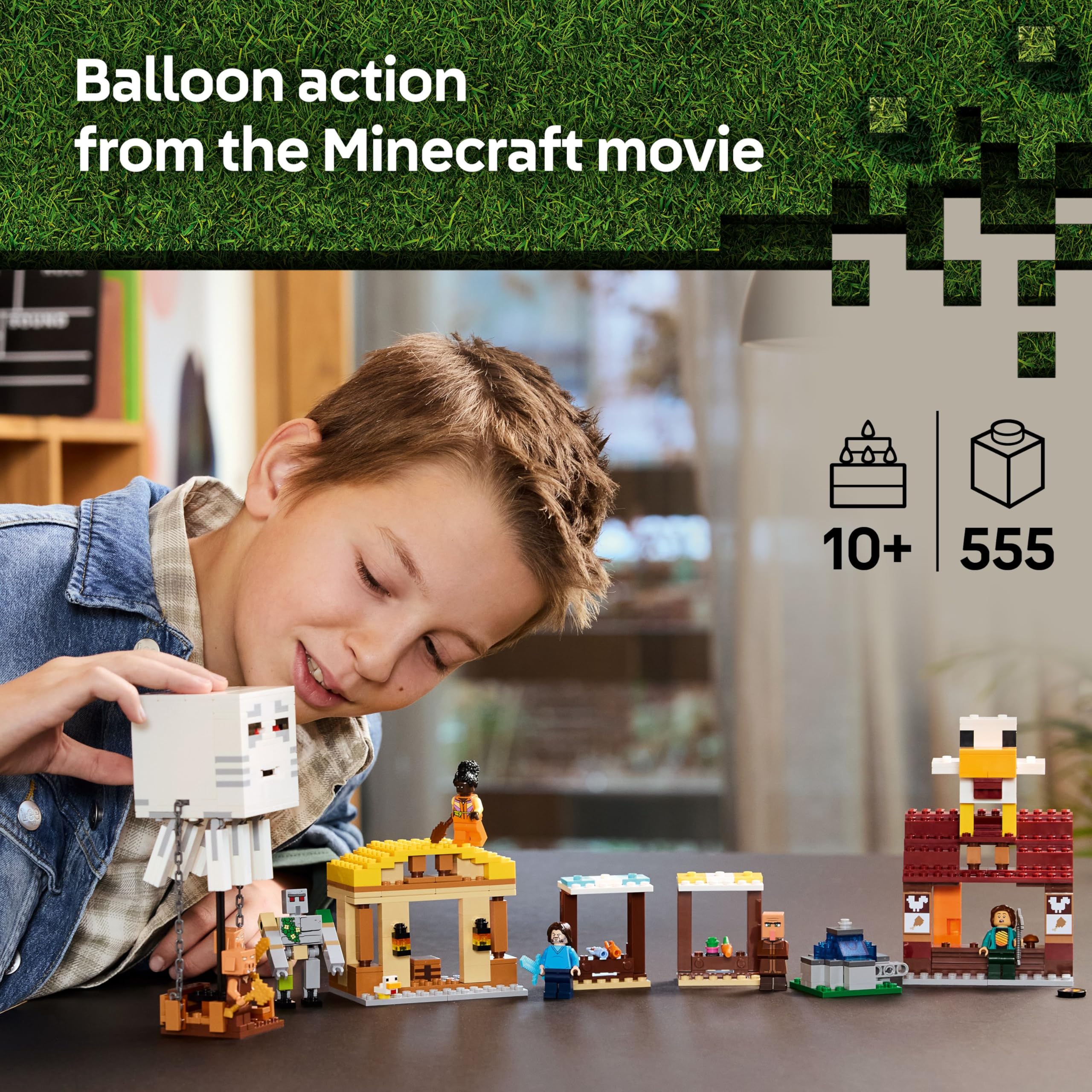 LEGO Minecraft The Ghast Balloon Village Attack Building Set 21273 | Ages 10+ 2
