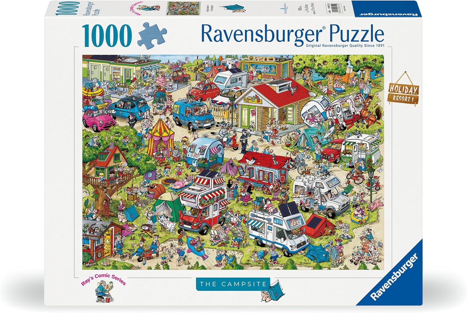 Ravensburger The Campsite 1000-Piece Jigsaw Puzzle - Ray's Comic Series 5