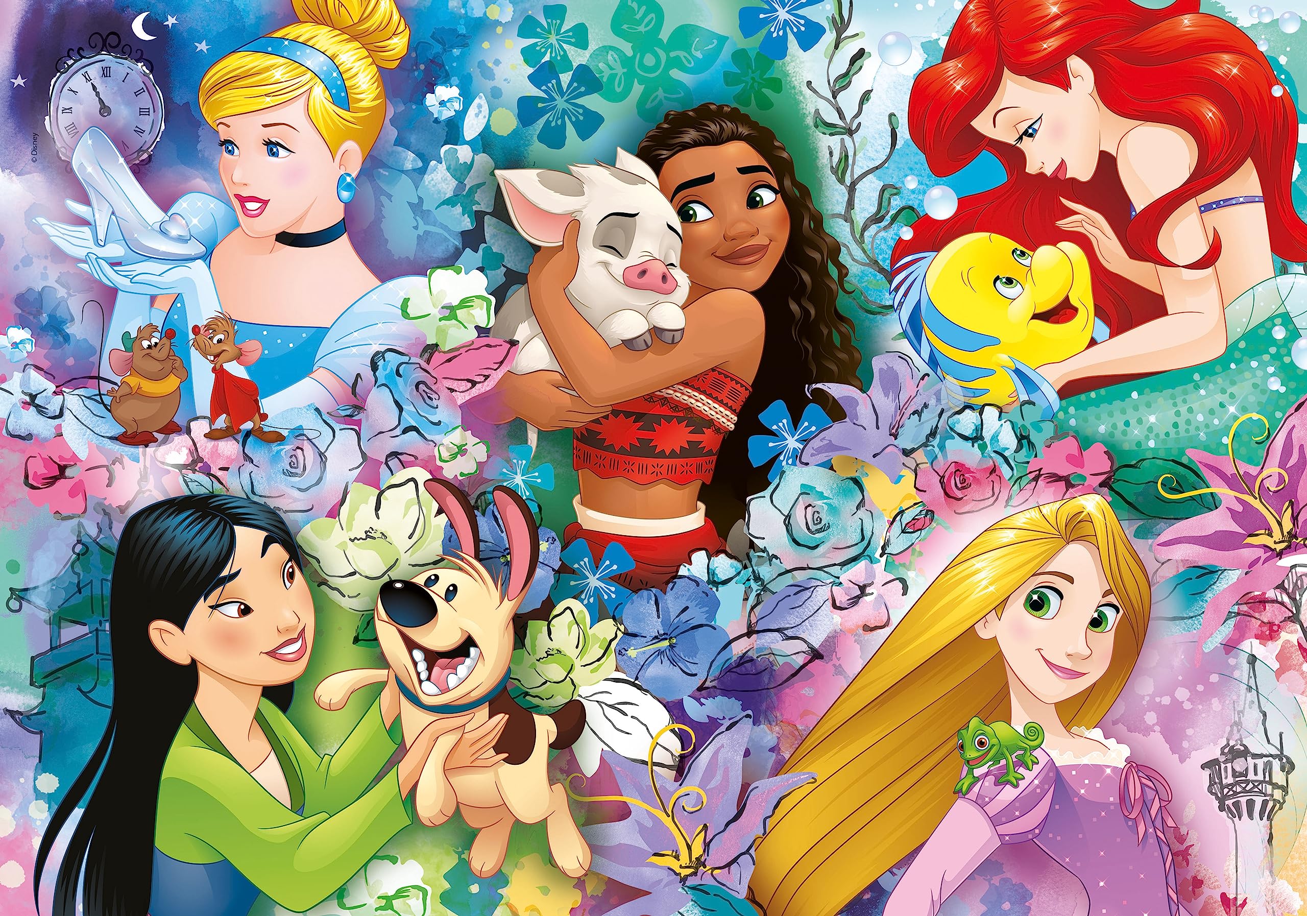 Clementoni Supercolor Disney Princess Jigsaw Puzzle - 60 Pieces | Ages 5+