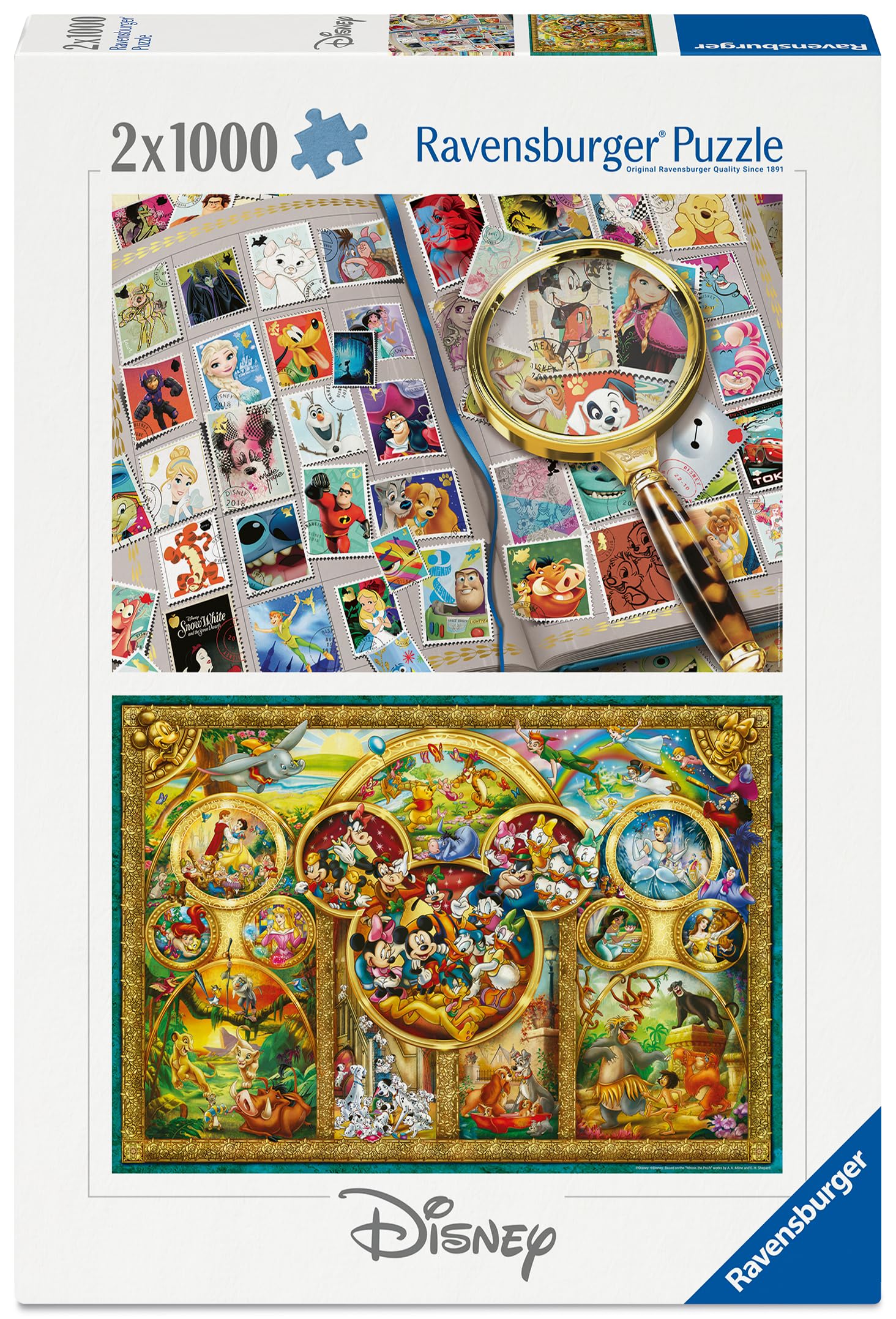 Ravensburger Magical World of Disney Jigsaw Puzzle Set - 2 x 1000 Pieces | Multicolor