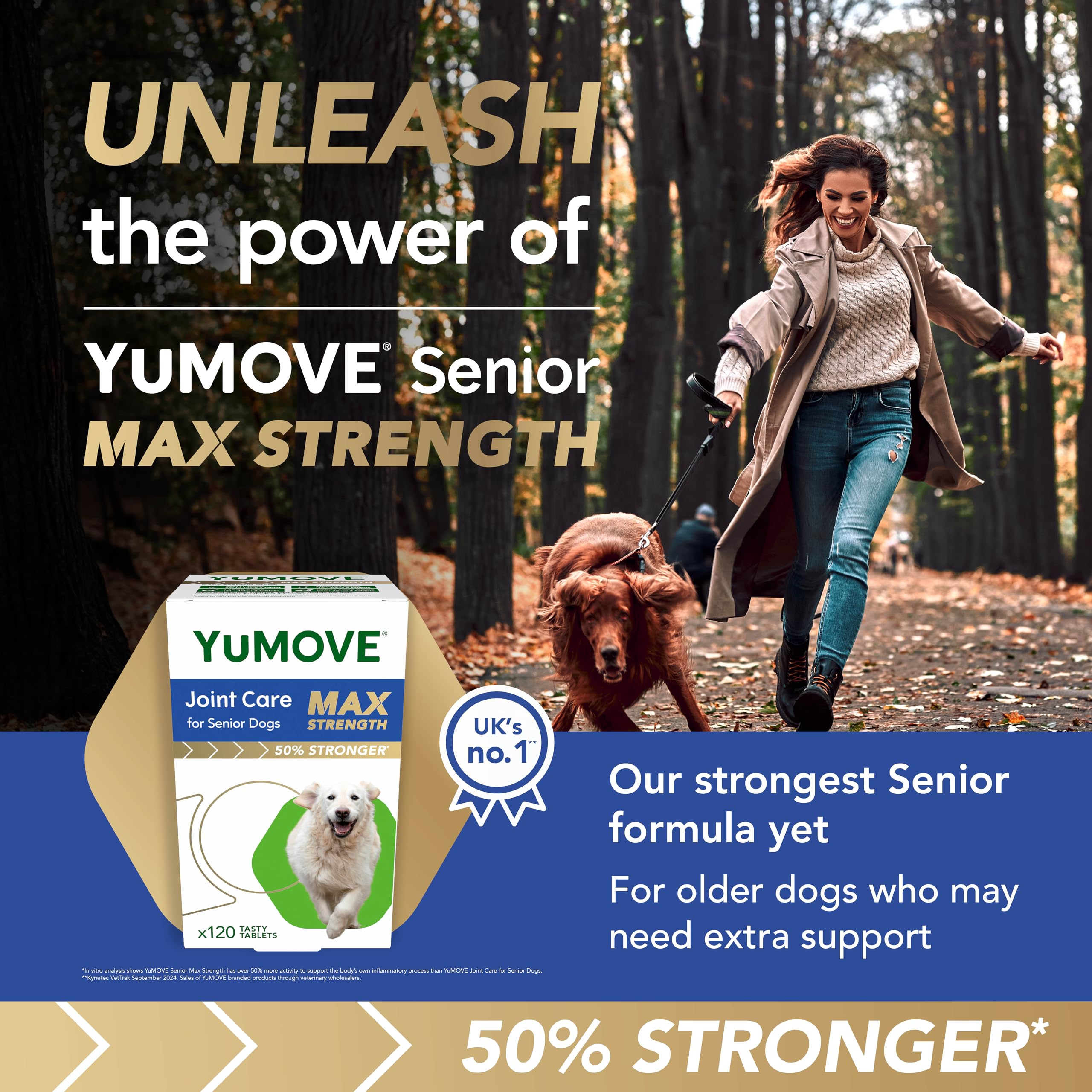 YuMOVE Max Strength Joint Supplement for Senior Dogs | 120 Tablets | Aids Mobility 3