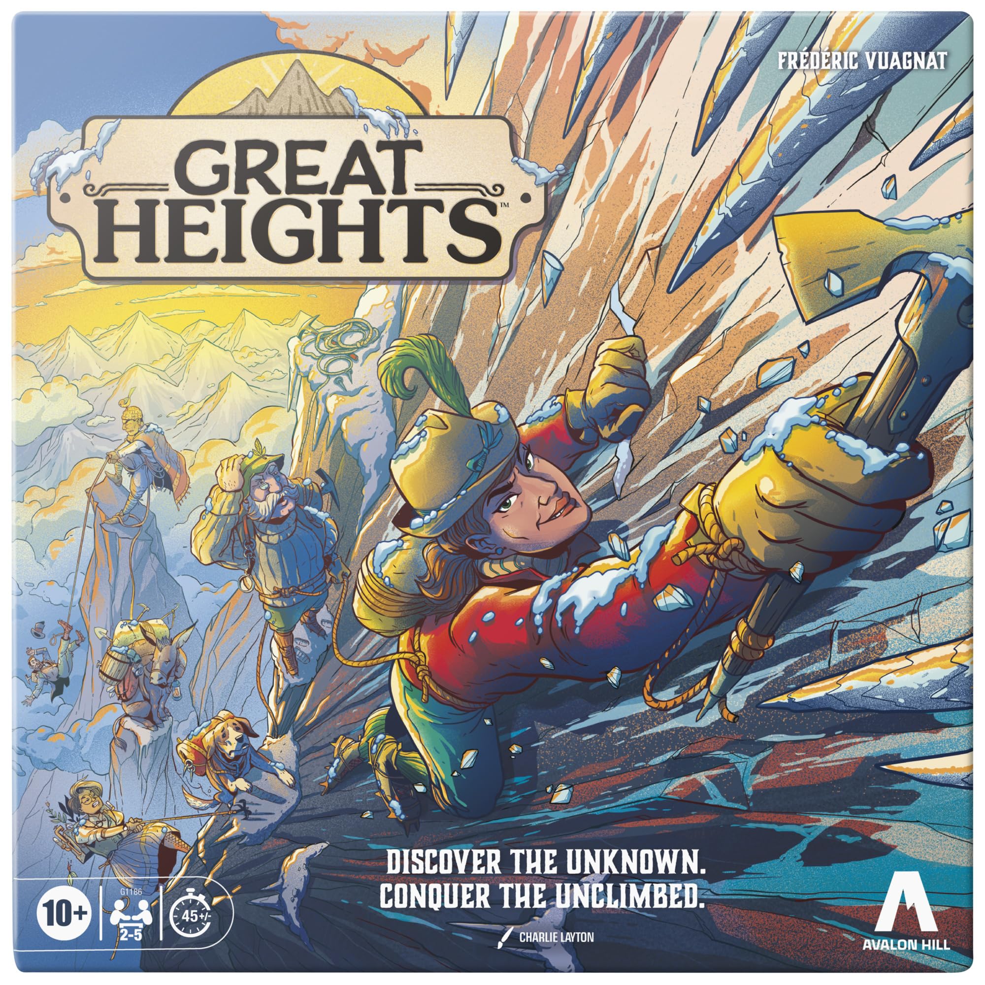Avalon Hill Great Heights Strategy Board Game | Ages 10+ | 2-5 Players | 45 Min 1