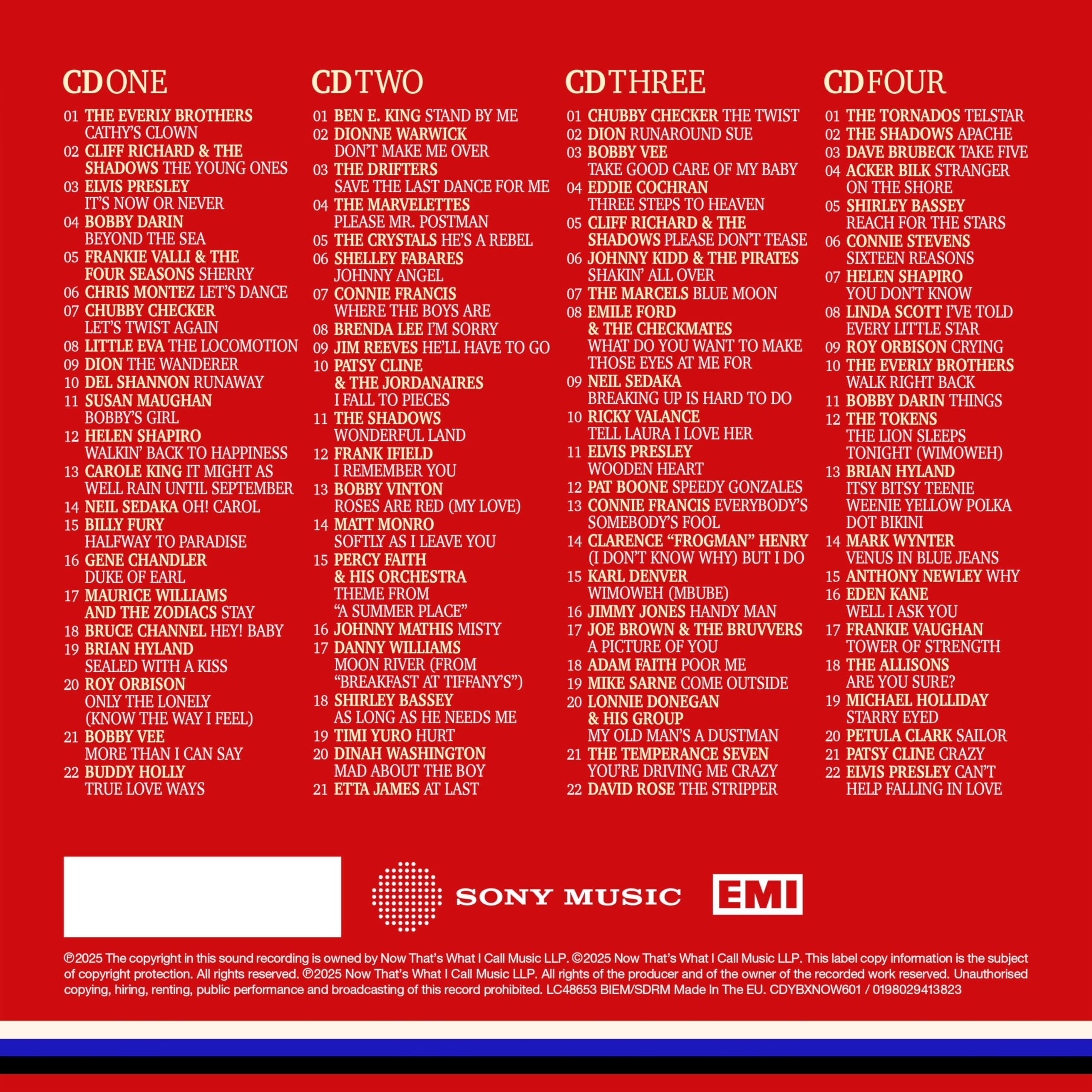 NOW Yearbook Presents - The 60s - Volume 1: 1960–1962 (4CD Special Edition) 6