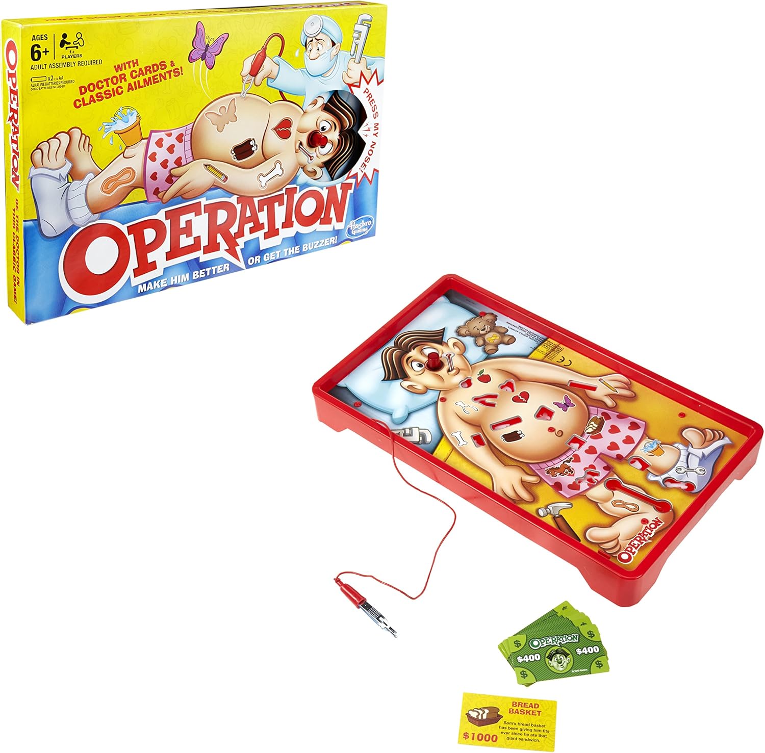 Hasbro Gaming Operation Classic Electronic Board Game 8