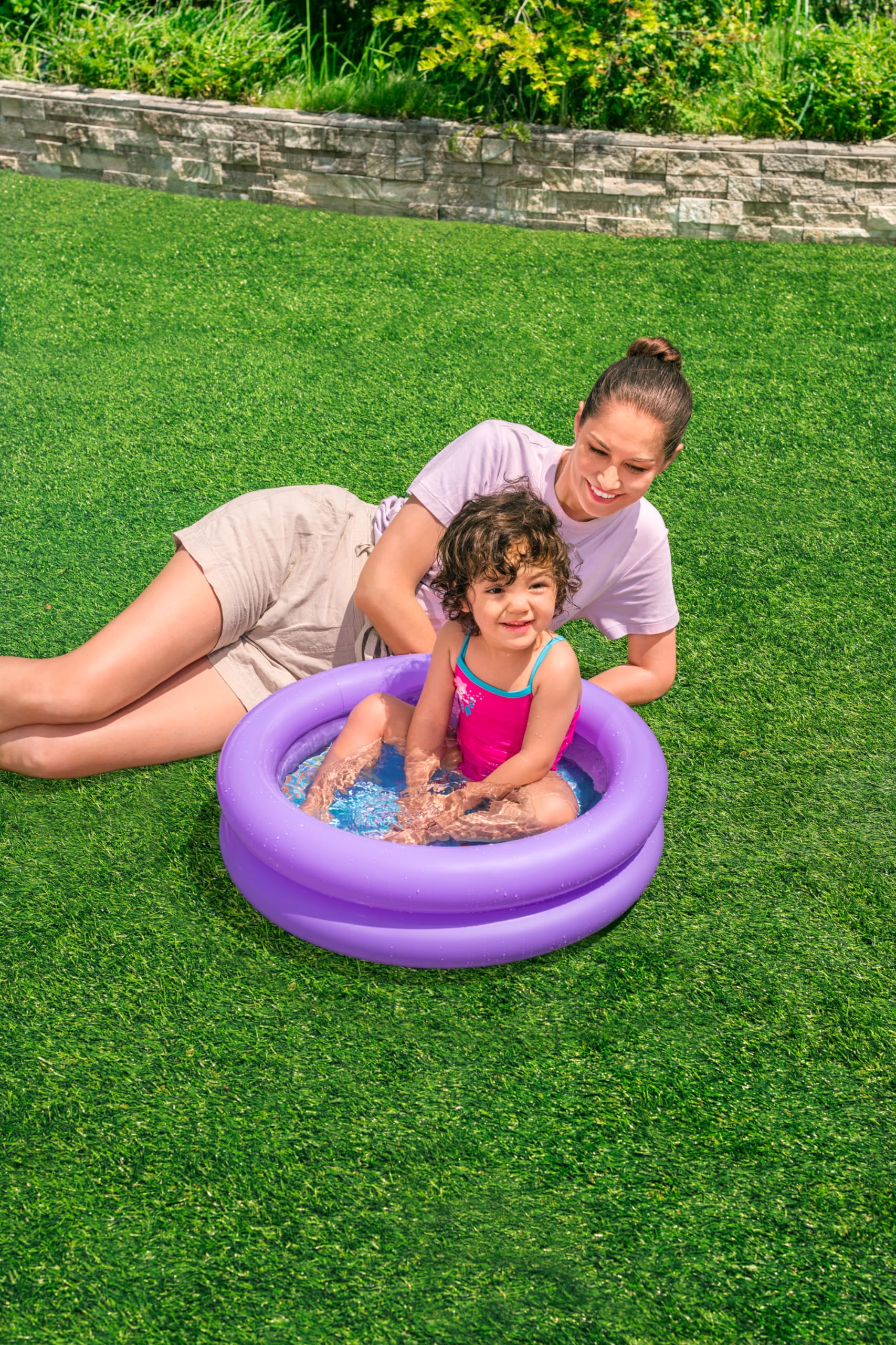 Bestway 2 Ring Inflatable Kiddie Pool - 61cm x 15cm | Ages 2+ | 21L Capacity 2