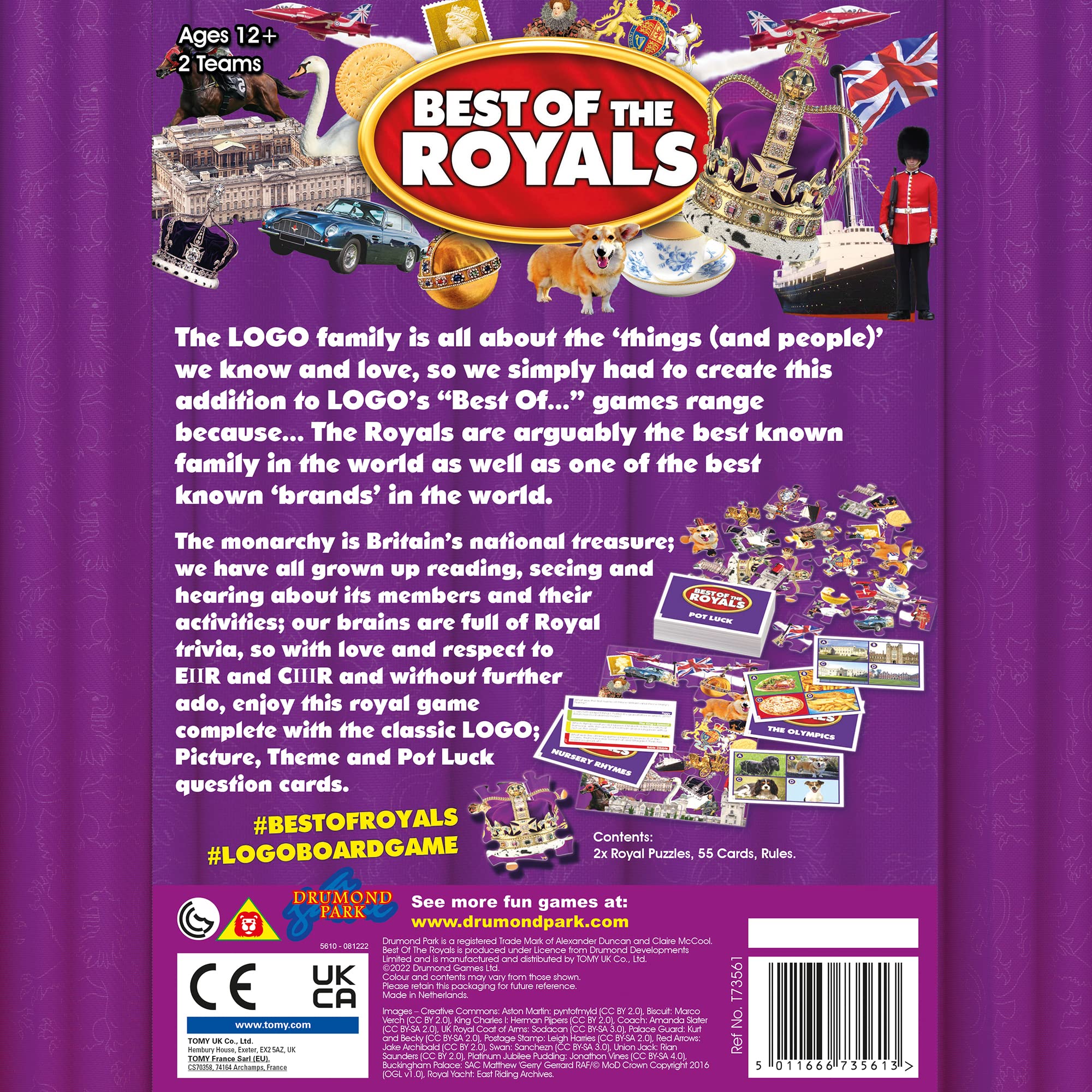 Drumond Park Best of the Royals Logo Board Game for2-8 Players, Family Trivia Game for Ages12+ 6