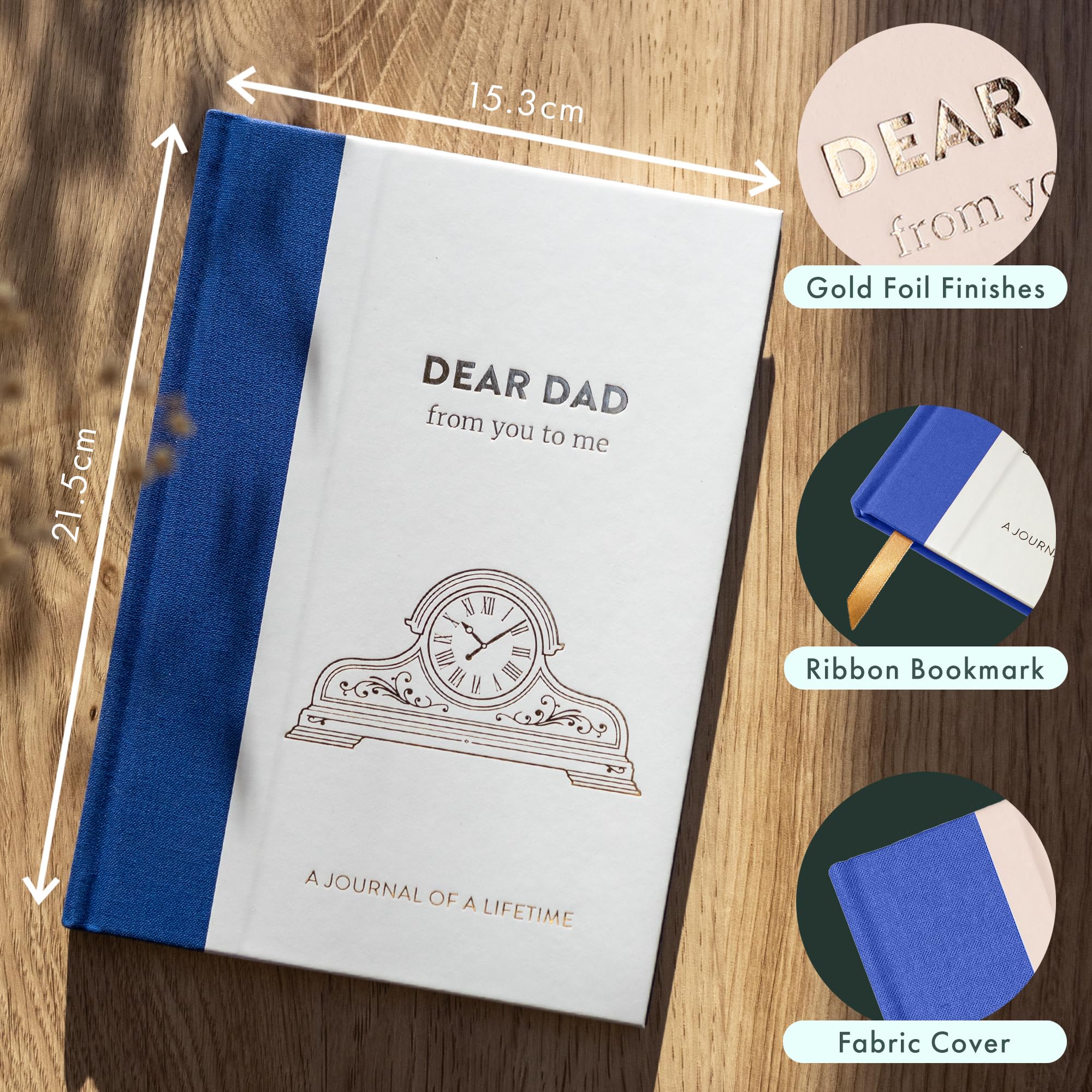 FROM YOU TO ME Dear Dad, from you to me Memory Journal | Hardcover | Timeless Edition