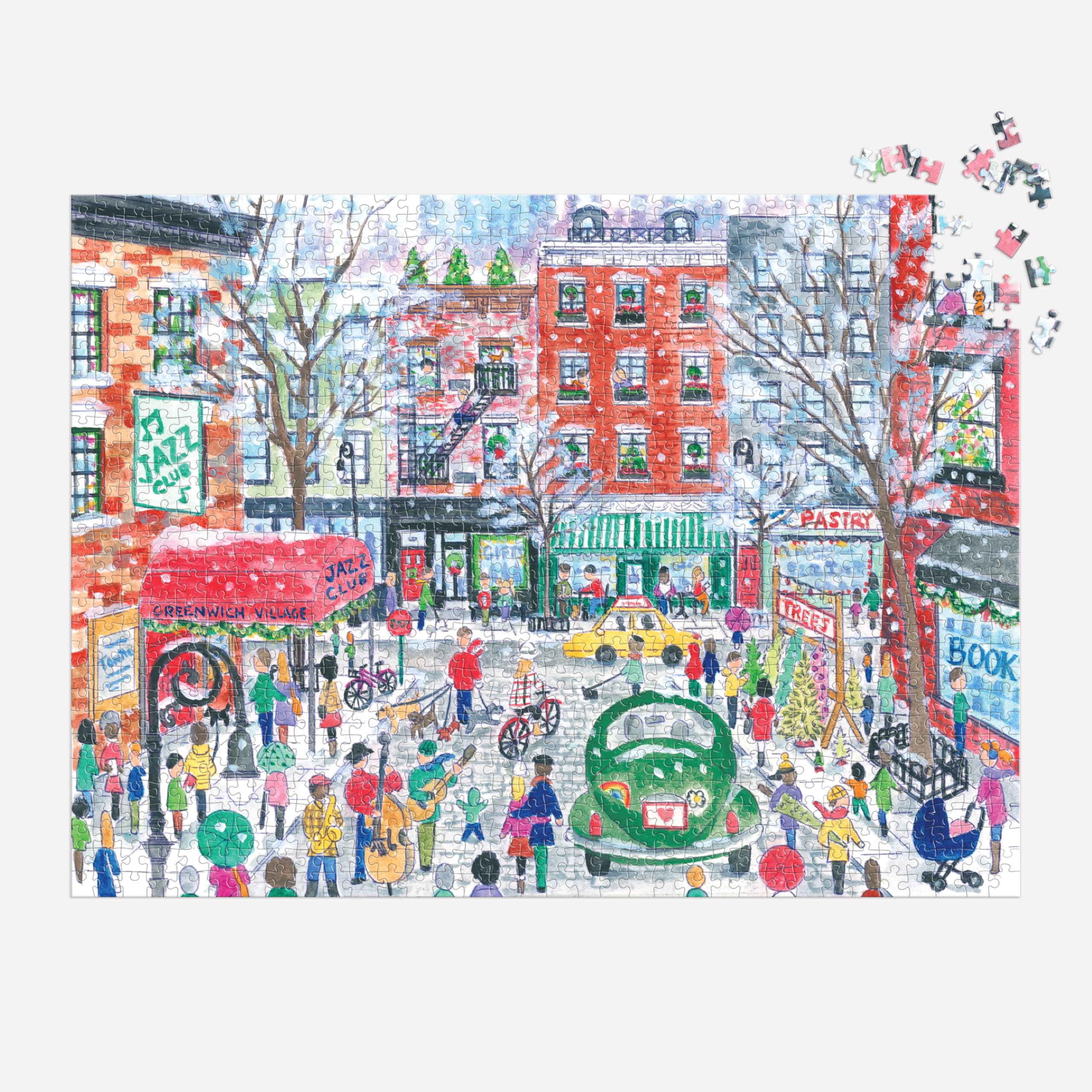 Galison Christmas in Greenwich Village – 1000 Piece Michael Storrings Jigsaw Puzzle 5