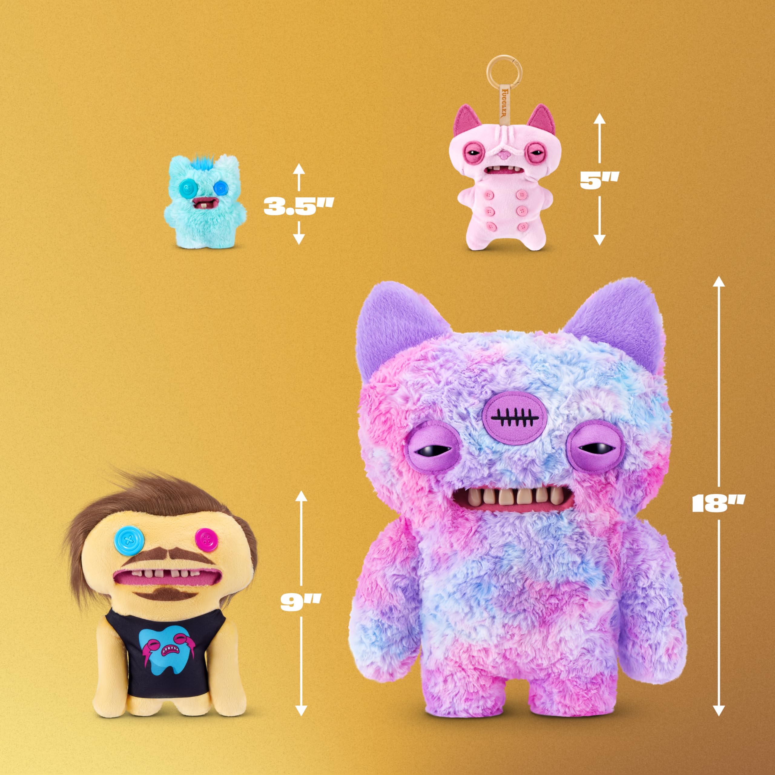Fuggler Mr.Fug Soft Doll - 9 Inch Collectible Plush Toy with Human-Like Teeth 7