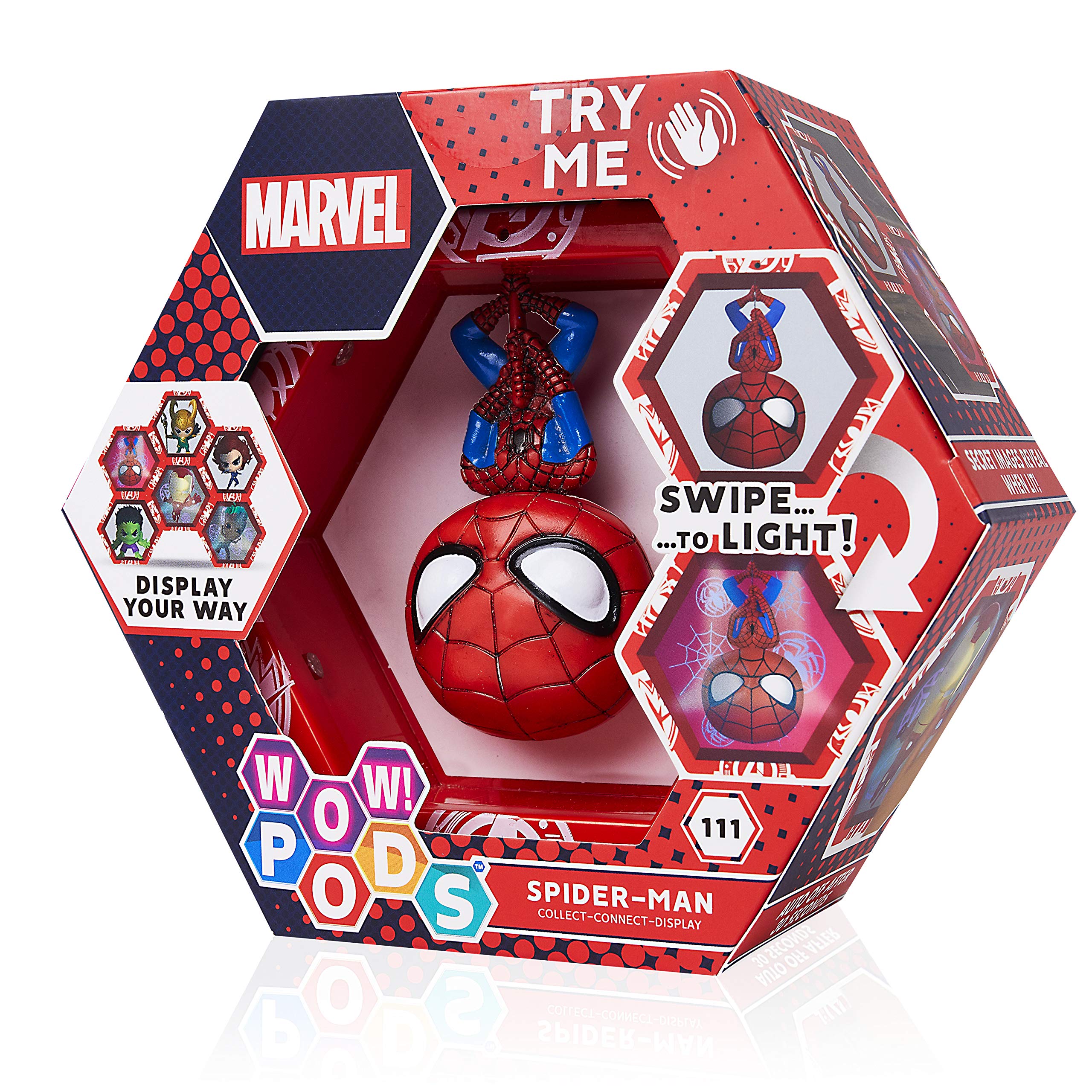 WOW! PODS Avengers Collection - Spider-Man Light-Up Bobble Head Figure