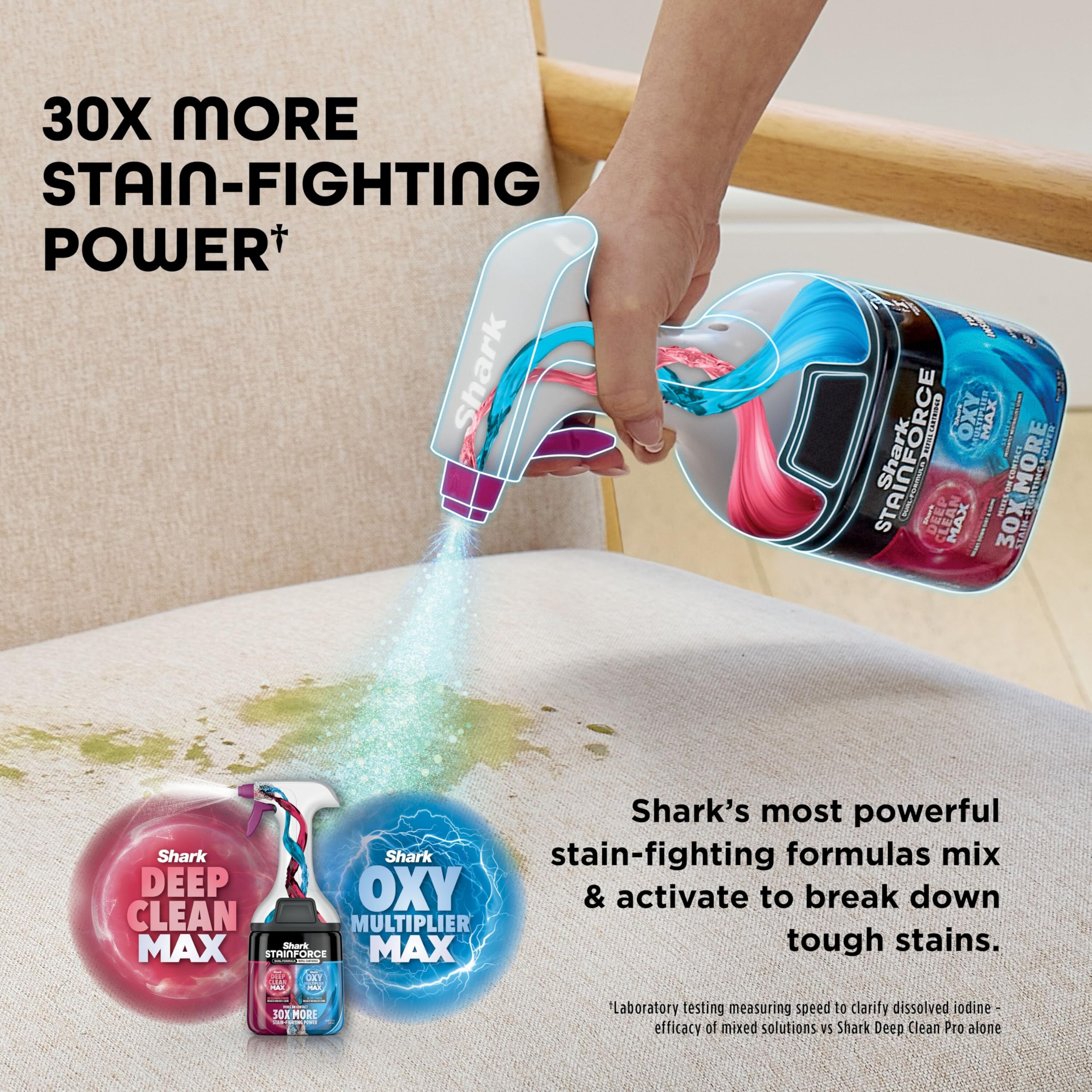 Shark StainForce Dual-Formula Refill Cartridge - 30X Stain-Fighting Power | Eliminates Pet Odours | 600g