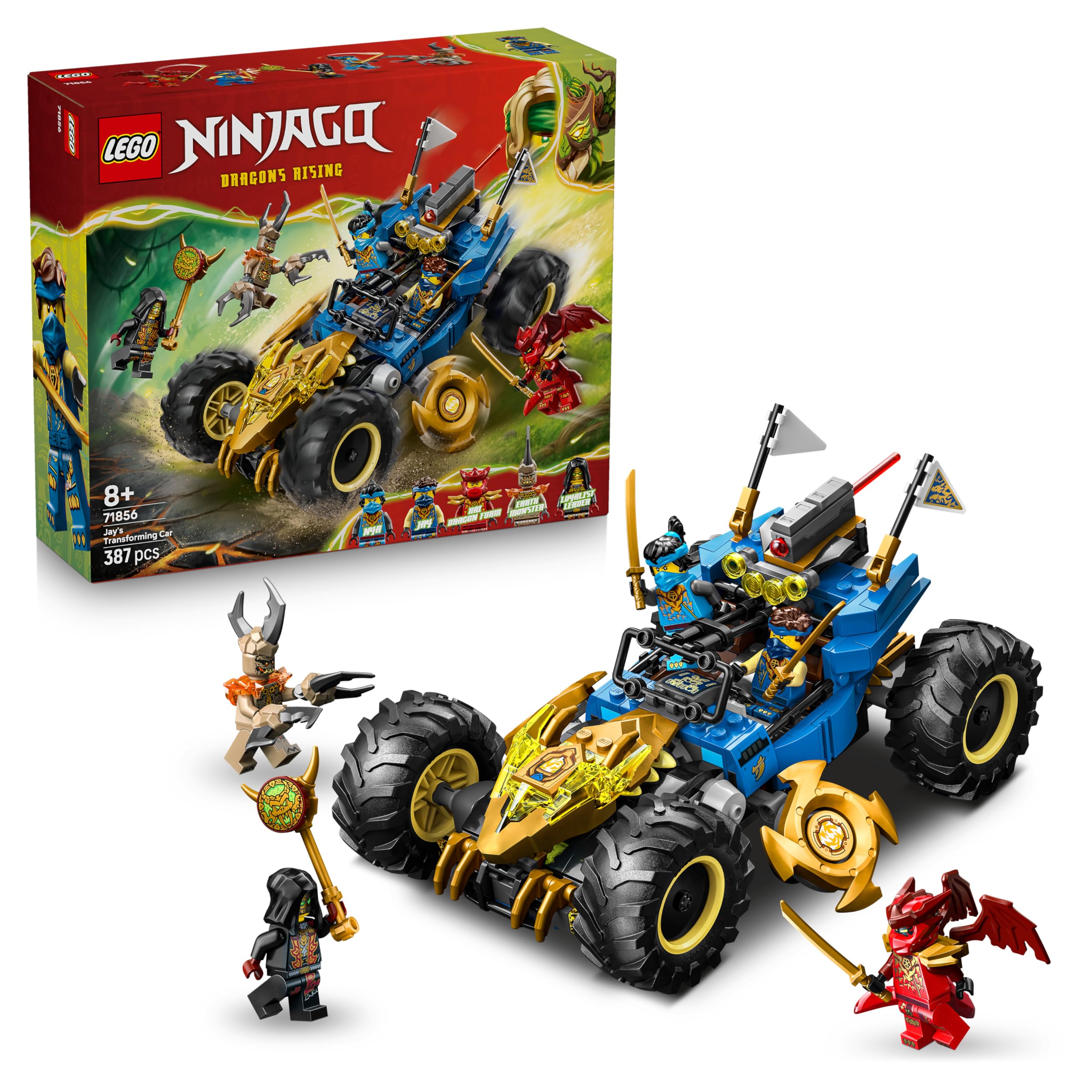 LEGO Ninjago 71856 Jay’s Transformation Speedster 2-in-1 Building Set for Ages 8+