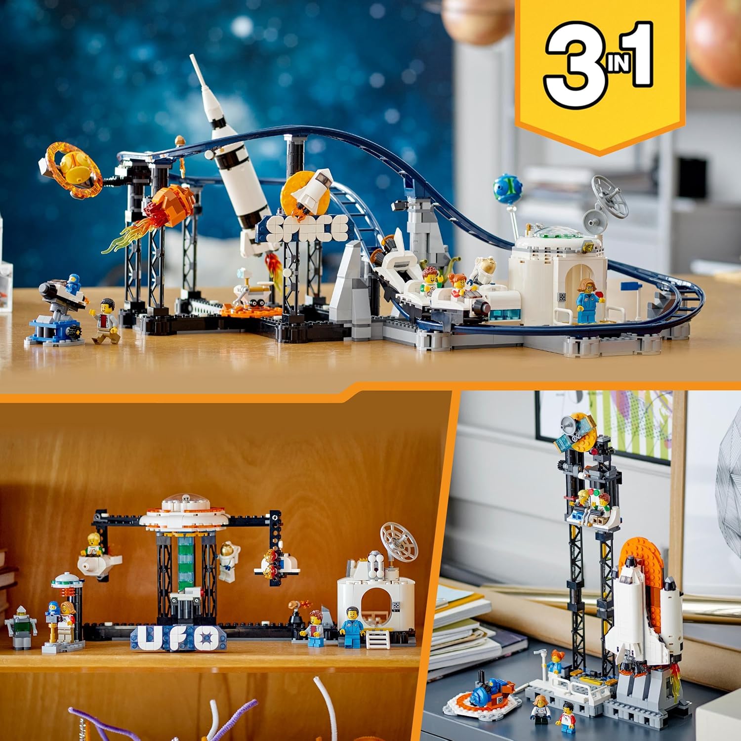 LEGO Creator 3in1 Space Roller Coaster Set - 874-Piece Building Toy for Ages 9+ 7