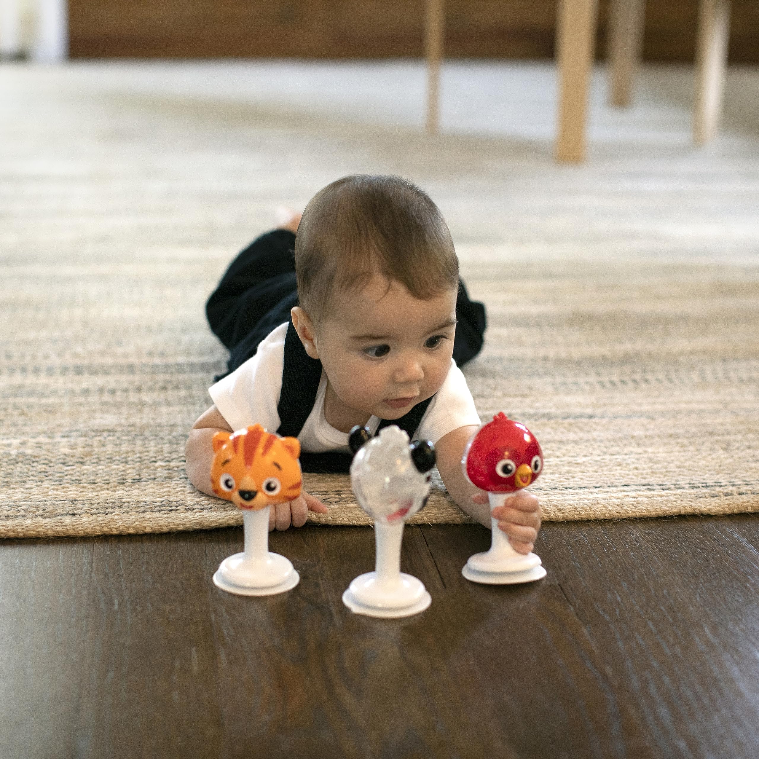 Baby Einstein Rattle & Jingle Trio Suction Toys for Ages 6 Months+ | Silicone