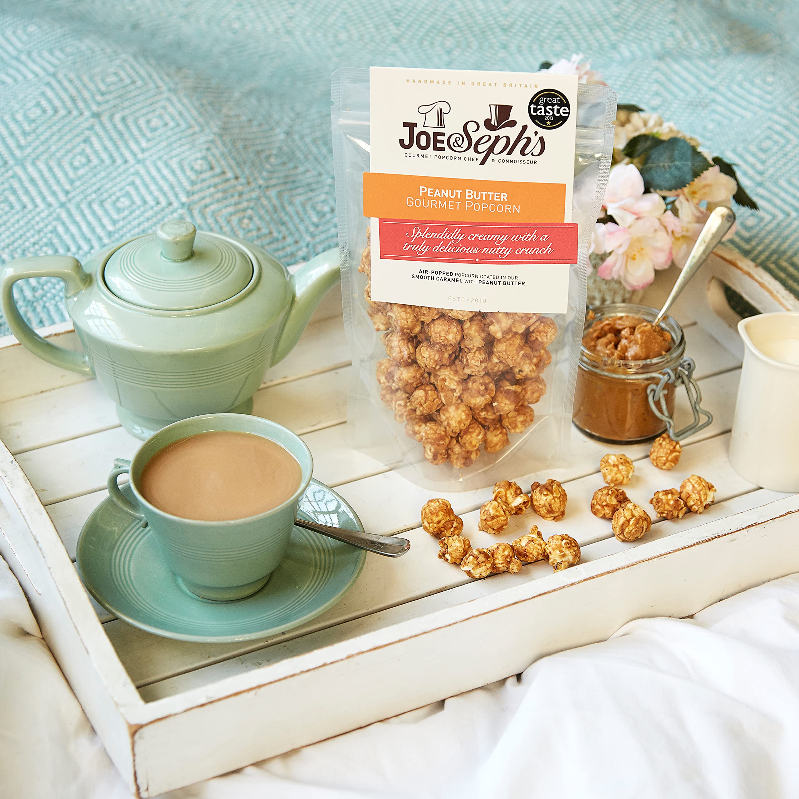 Joe & Seph's Peanut Butter Popcorn (4x80g) - 2 Star Great Taste Award, Air-Popped Sweet & Salted Snack 4