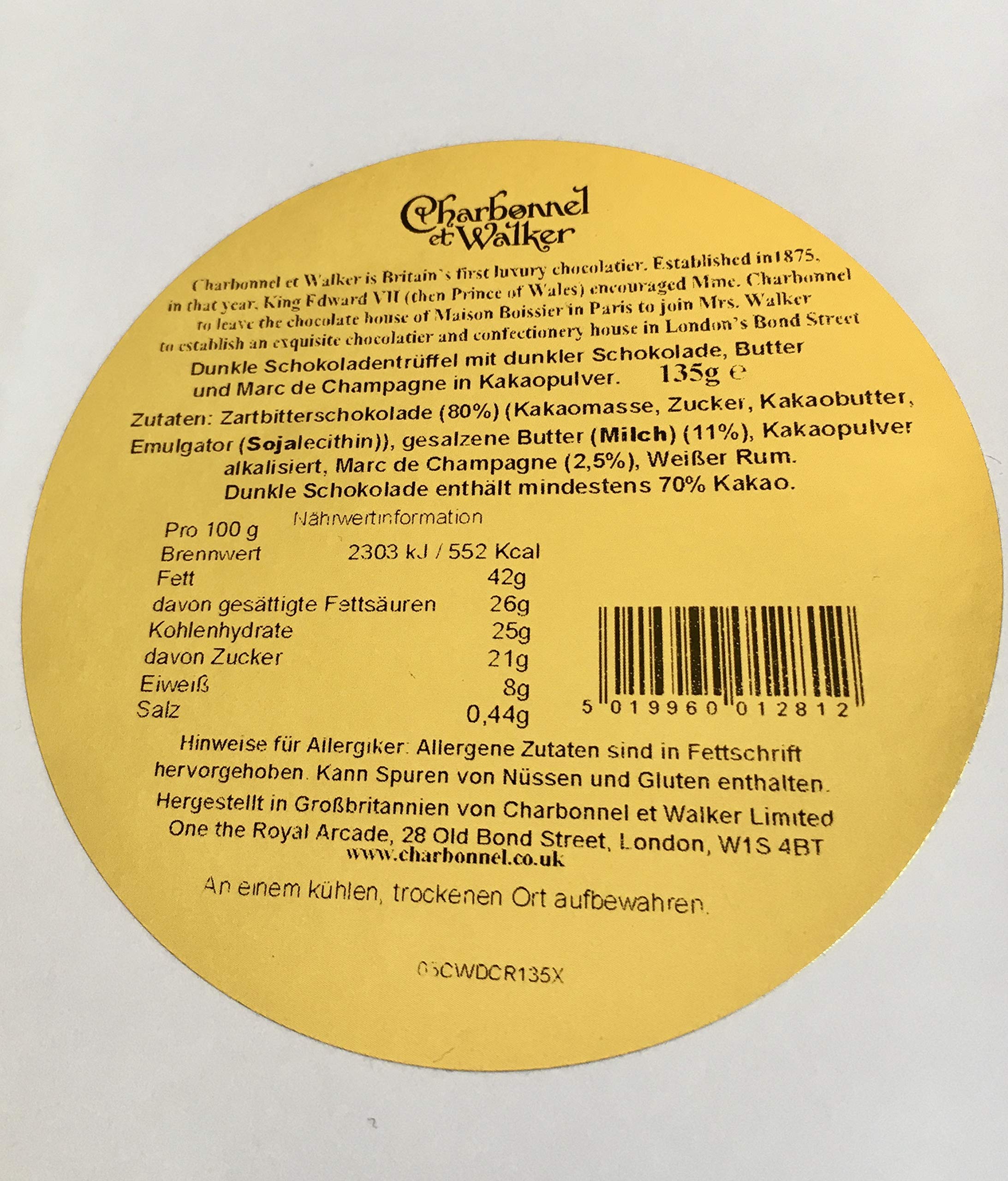 Charbonnel et Walker Dark Marc de Champagne Truffles, 135g 10