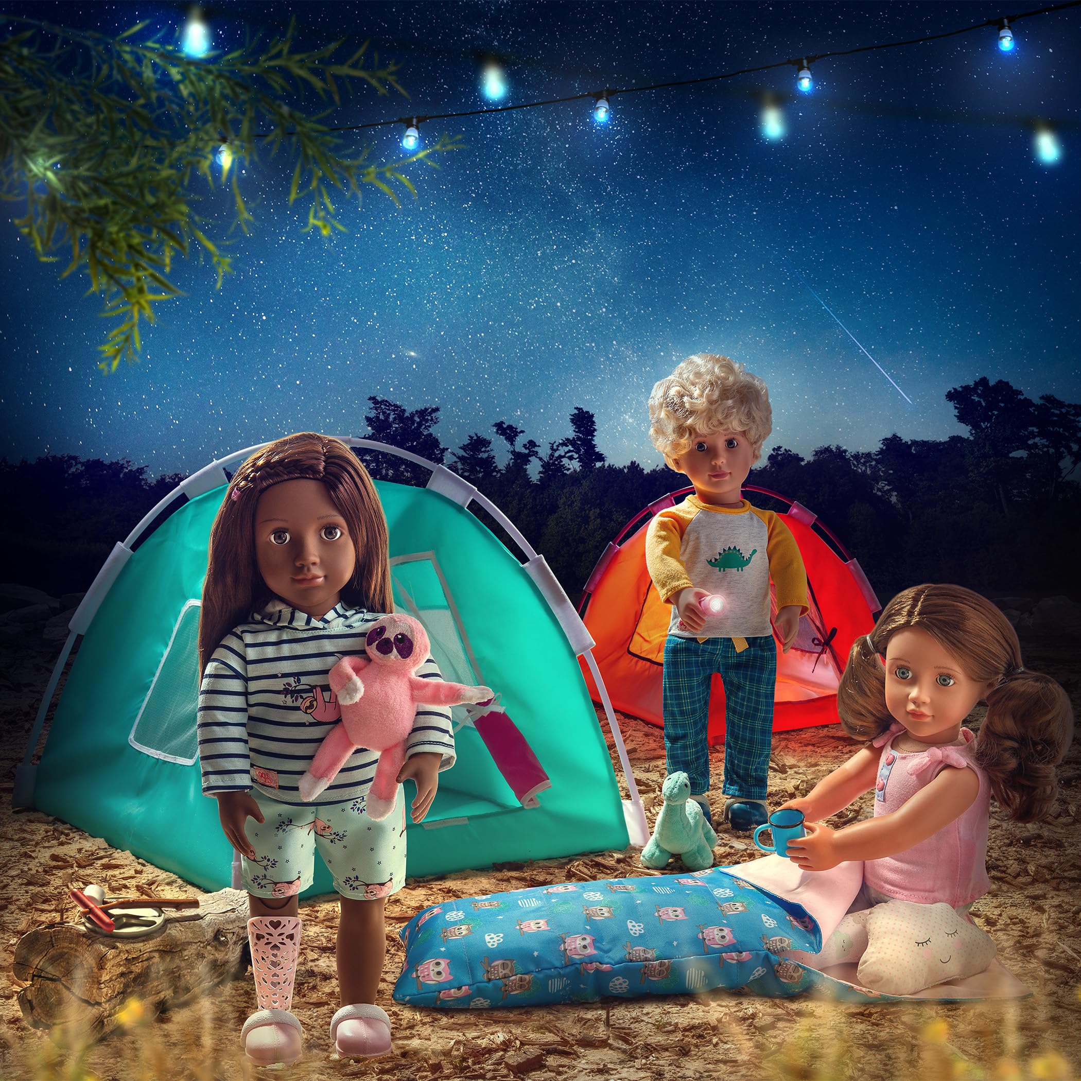 Our Generation Sleepy Sloth Outfit - Pajama Set with Plush for 46 cm Dolls 7