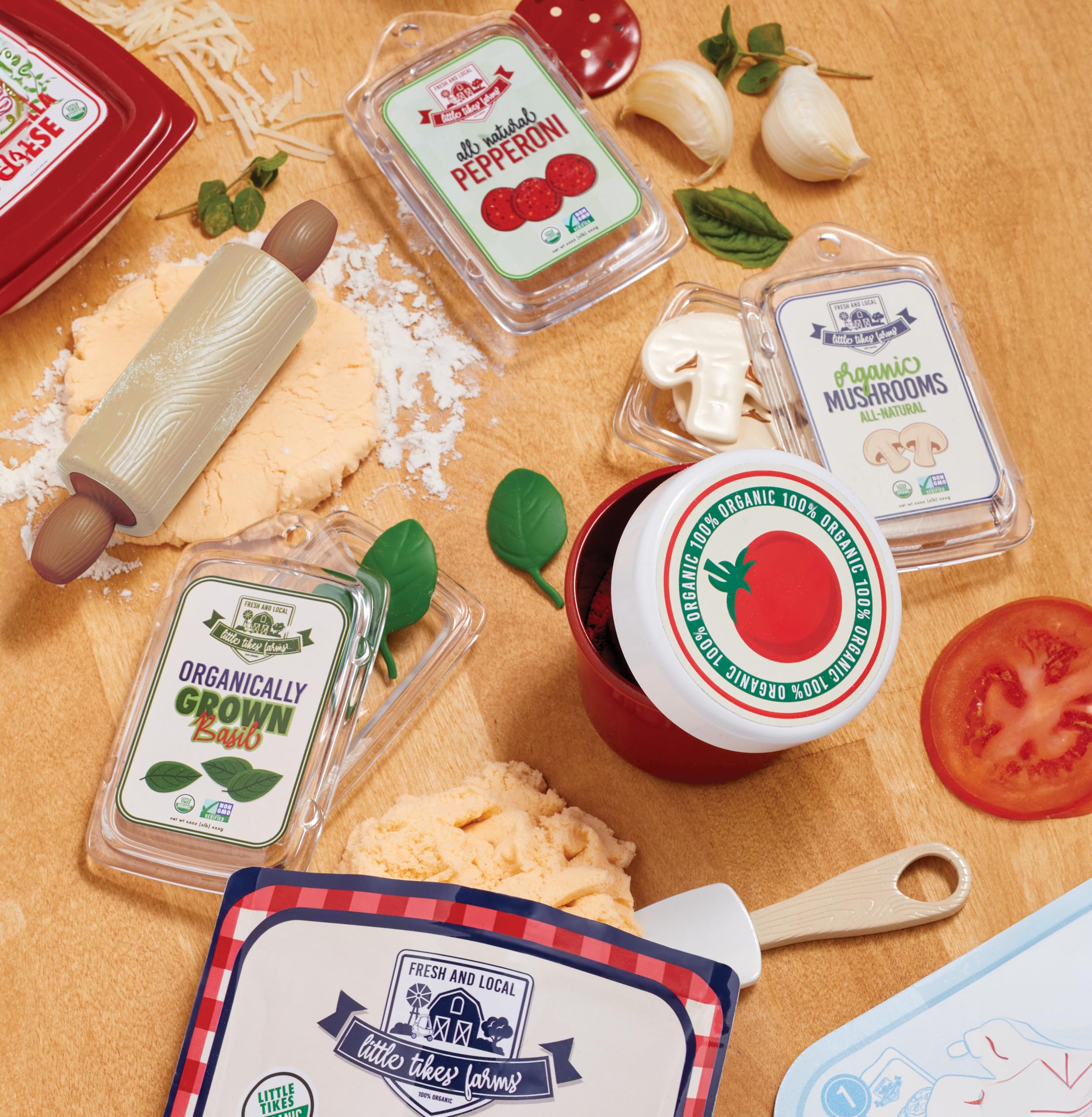 Little Tikes Creative Chef Pizza Kit - 22-Piece Pretend Play Set with Light-Up Oven, Ages 3+ 8