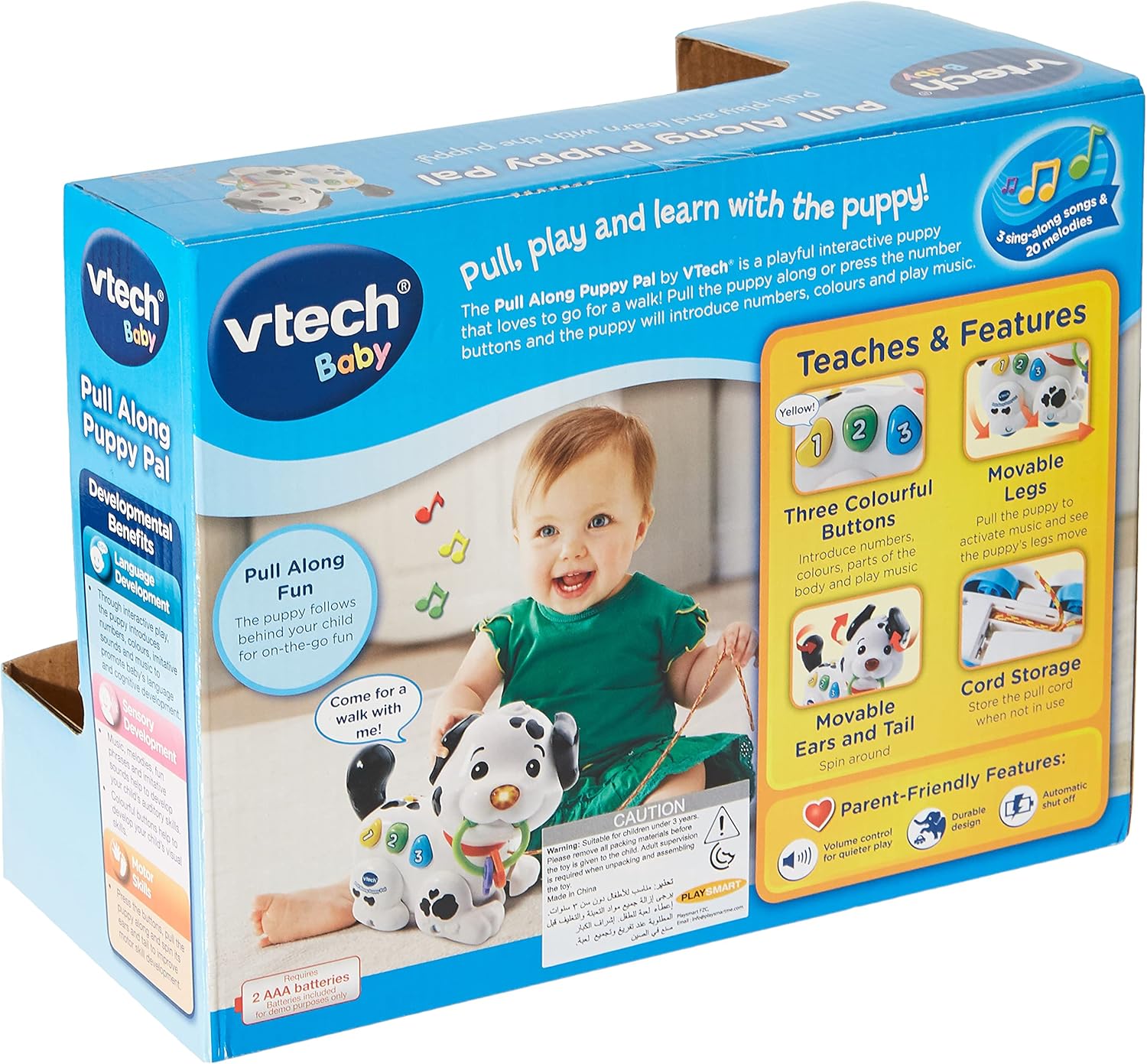VTech Pull Along Puppy Pal - Interactive Musical Walker for Babies 6 Months+ 3