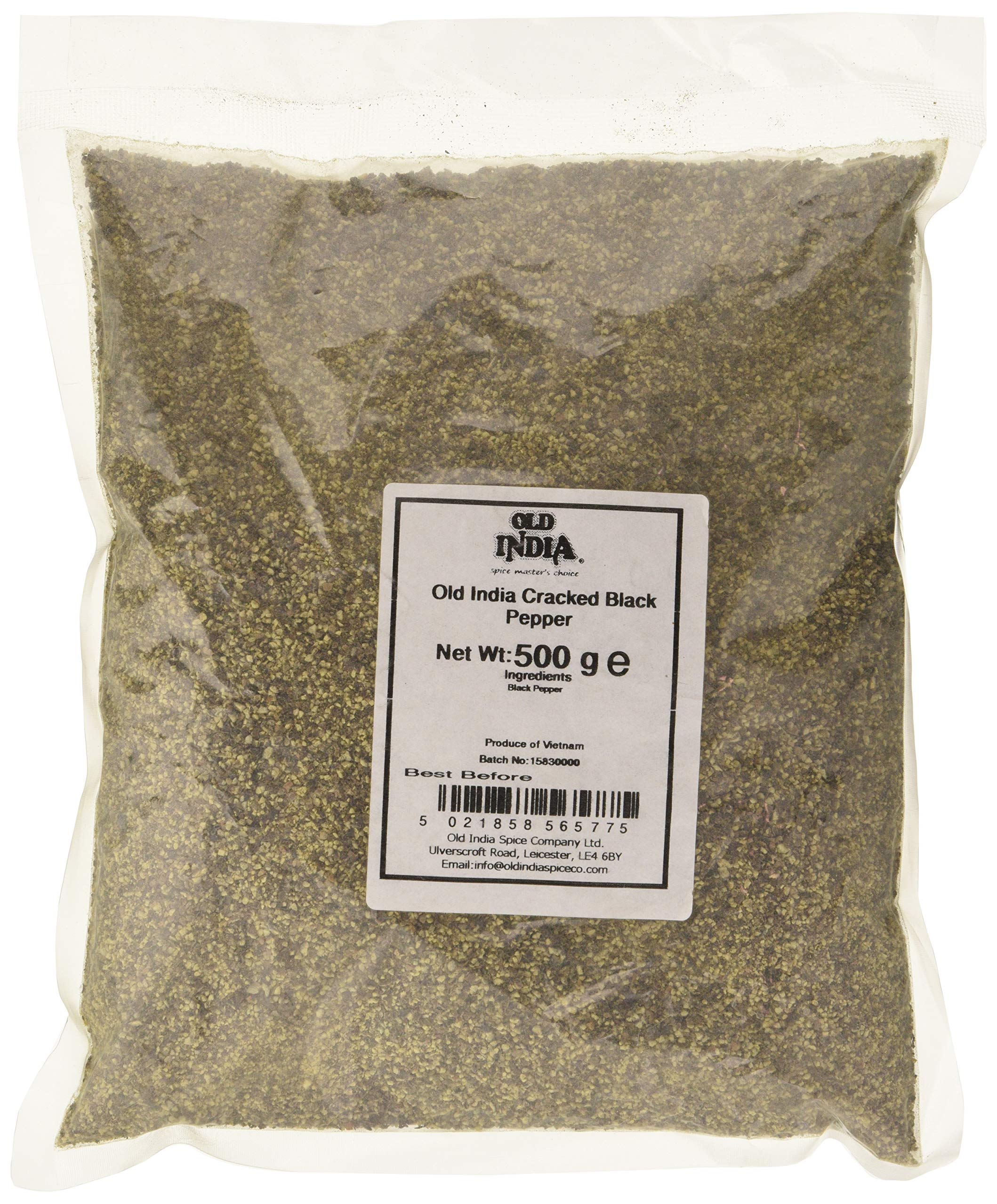 Old India Cracked Black Pepper - 100% Natural | 500g Pack | Up to 2 Year Shelf Life