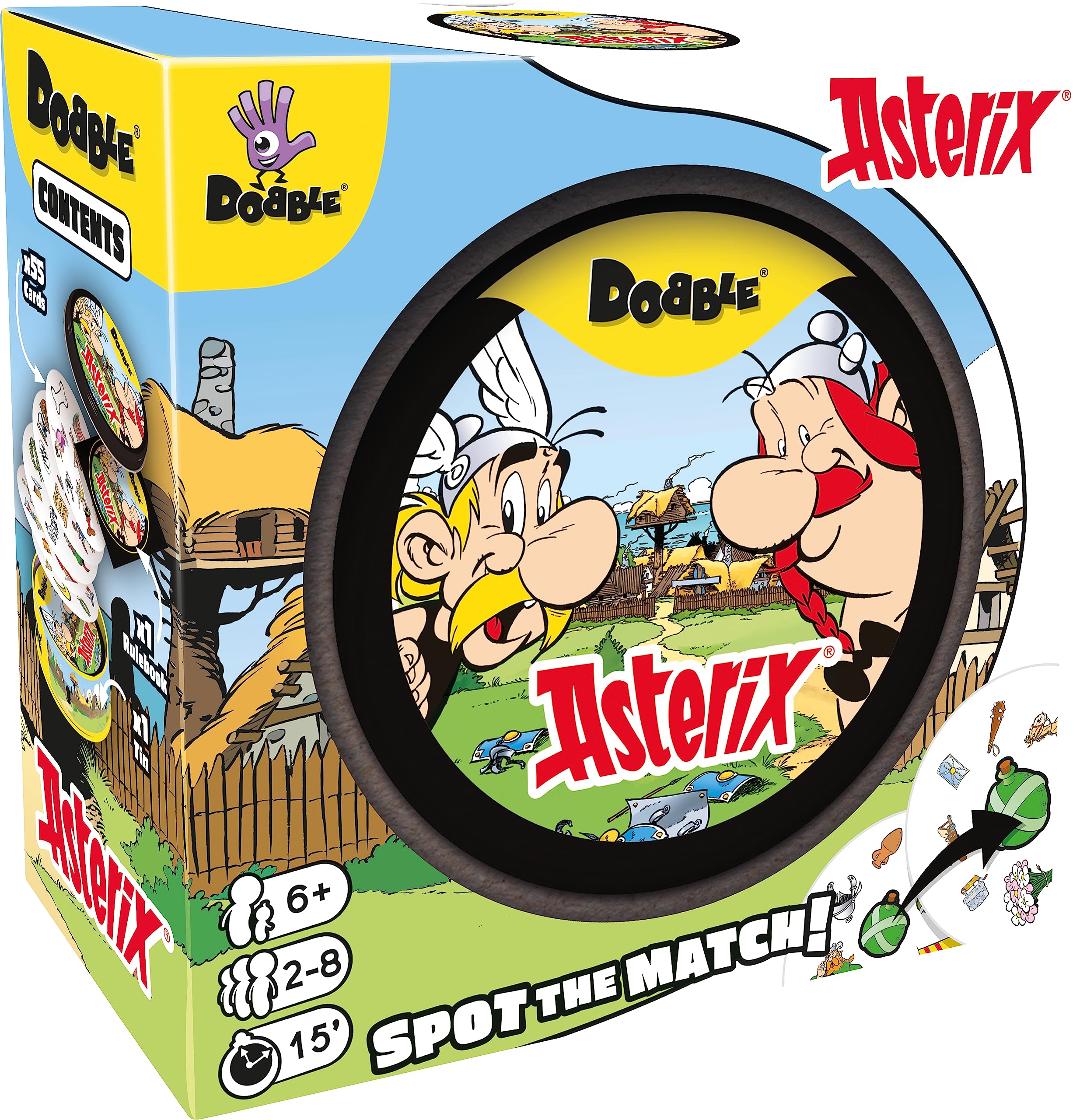 Asmodee Dobble Asterix Kids Card Game – 2-8 Players, Ages 6+, 15-Minute Play Time 1