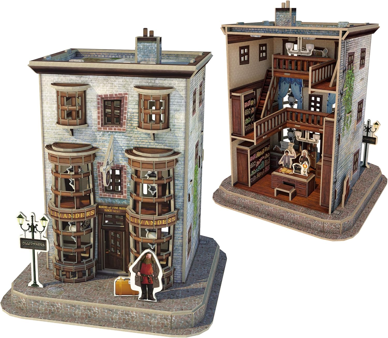 Harry Potter Ollivanders Wand Shop 3D Puzzle - 66-Piece Foam Model for Ages 8+ 3