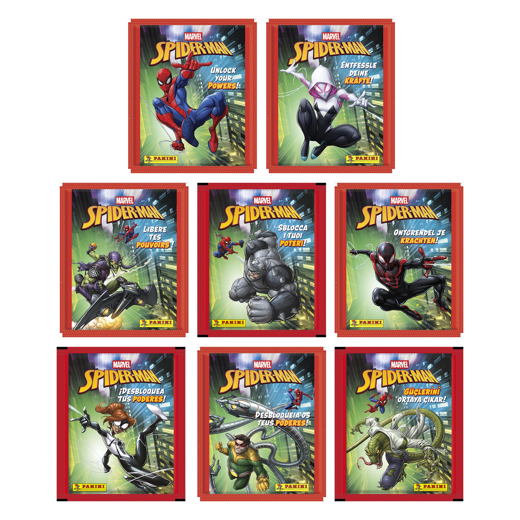 Panini Spider-Man ‘Unlock Your Powers’ Sticker Collection - 192 Stickers & 50 Cards