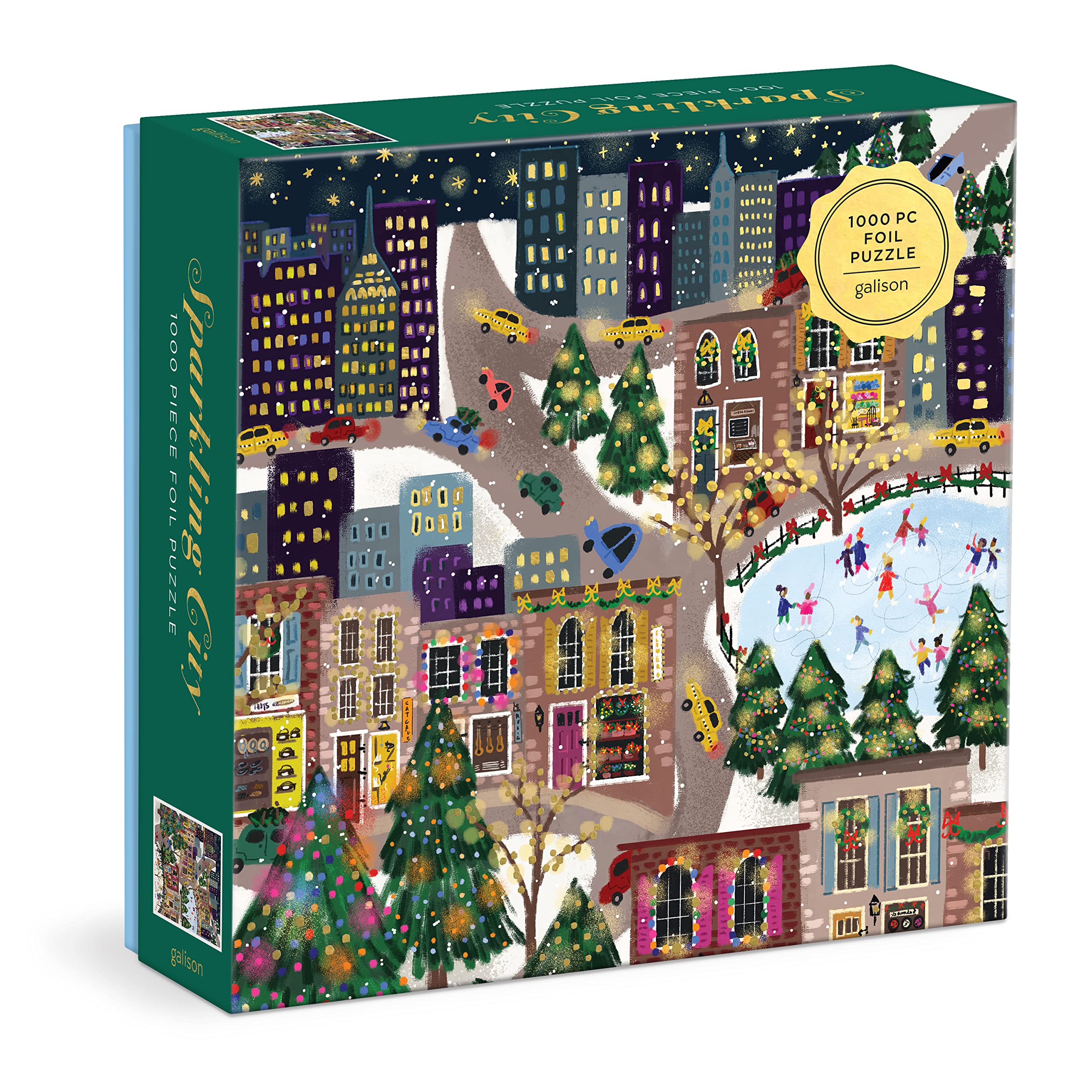Galison Joy Laforme Sparkling City 1000 Piece Foil Jigsaw Puzzle | 27 x 20 Inches