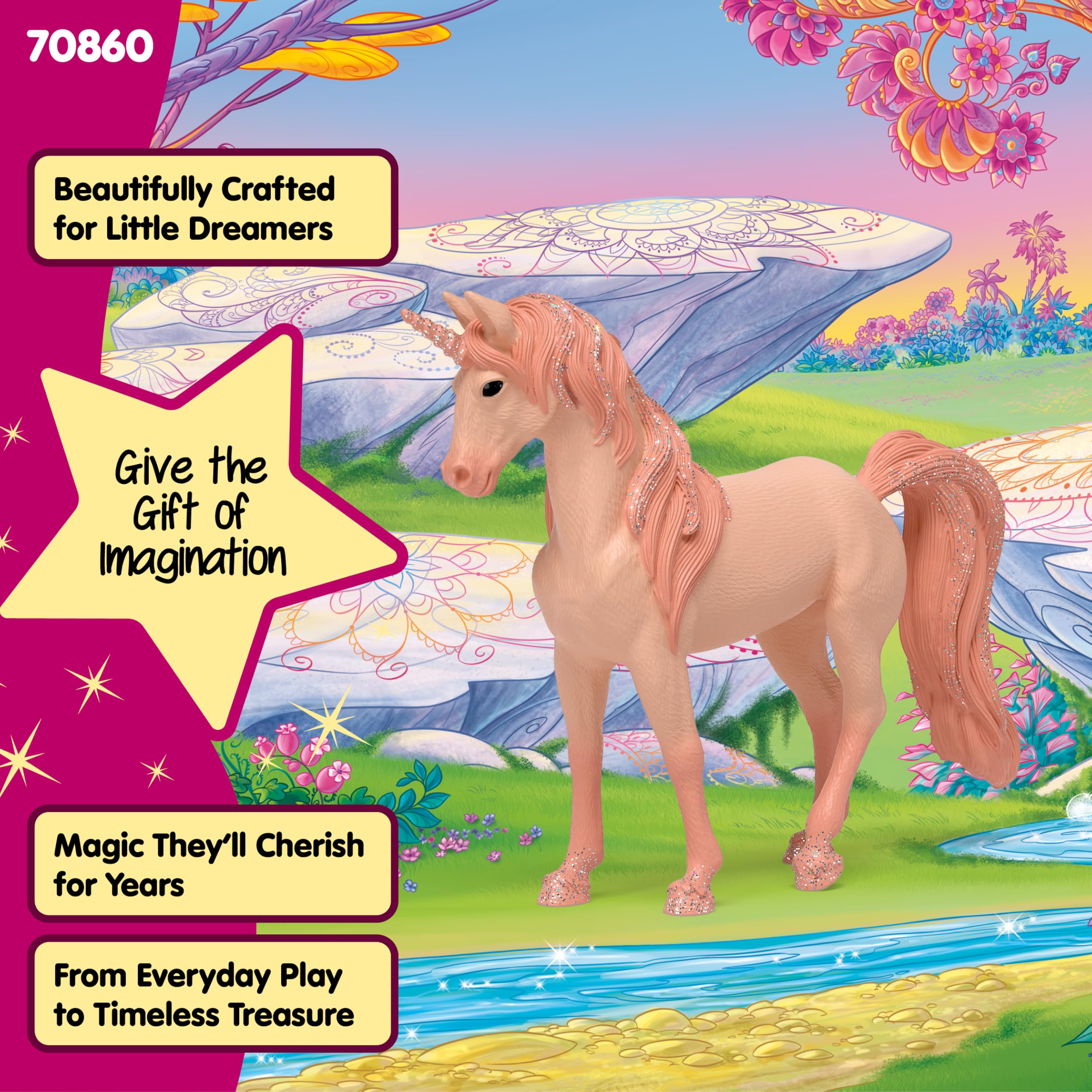 Schleich Bayala Mandala Unicorn Mare - 6" Fantasy Horse Play Figure for Kids 5